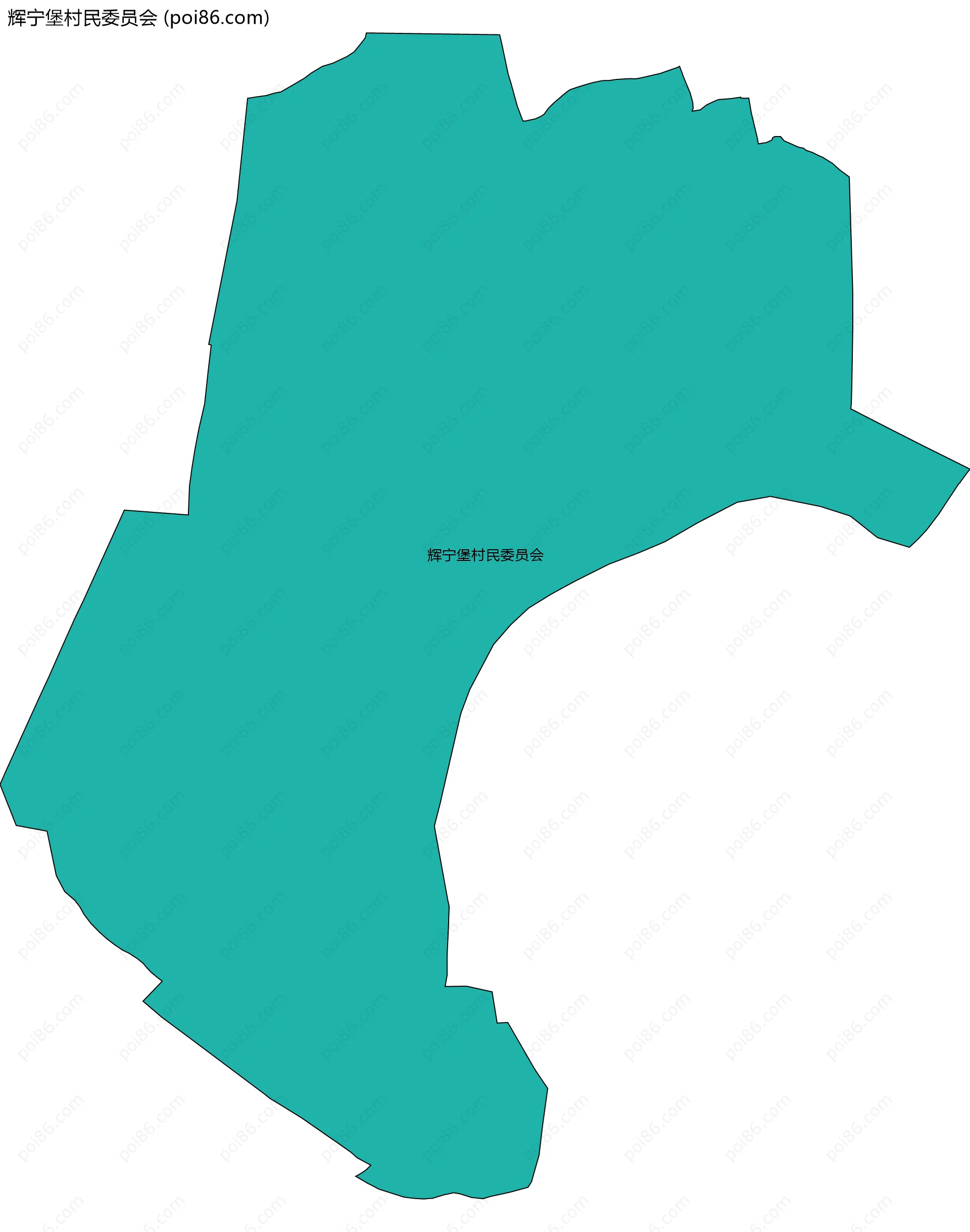 辉宁堡村民委员会边界地图