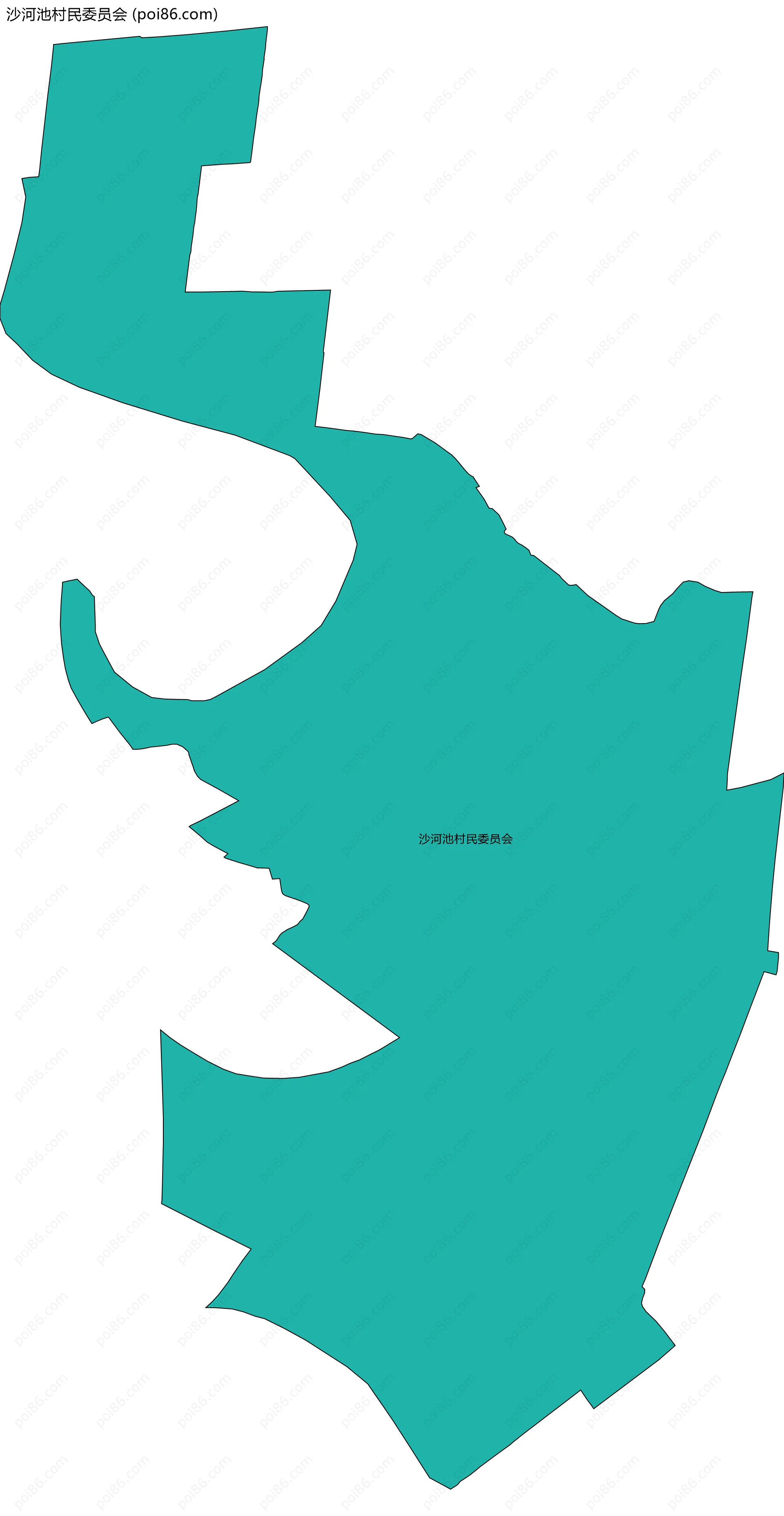 沙河池村民委员会边界地图