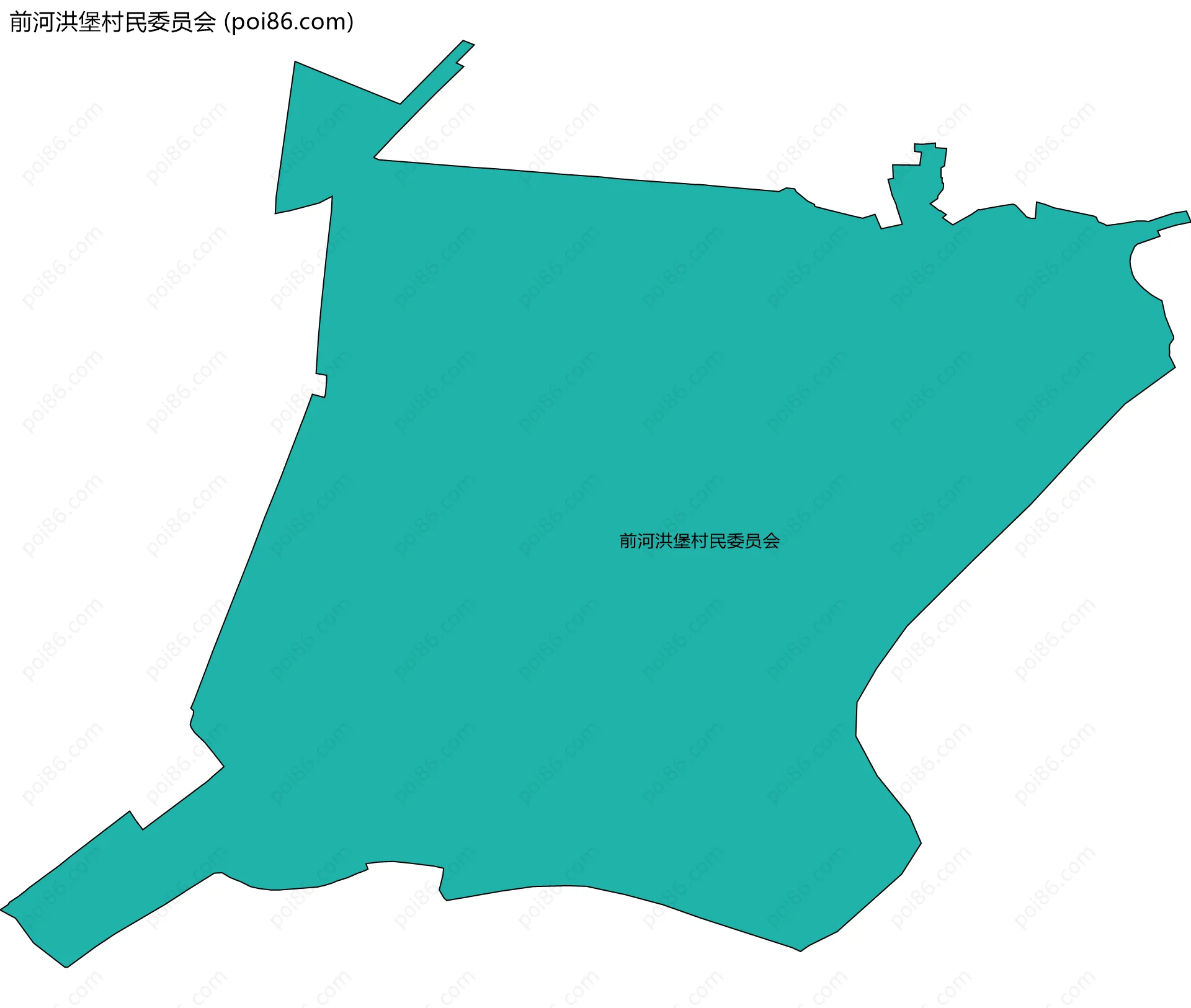 前河洪堡村民委员会边界地图