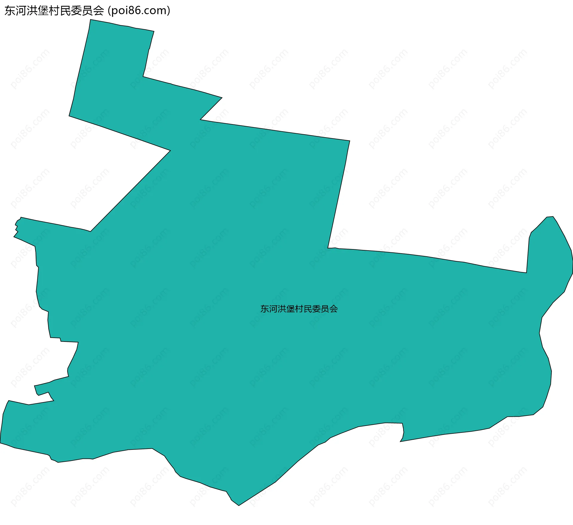 东河洪堡村民委员会边界地图