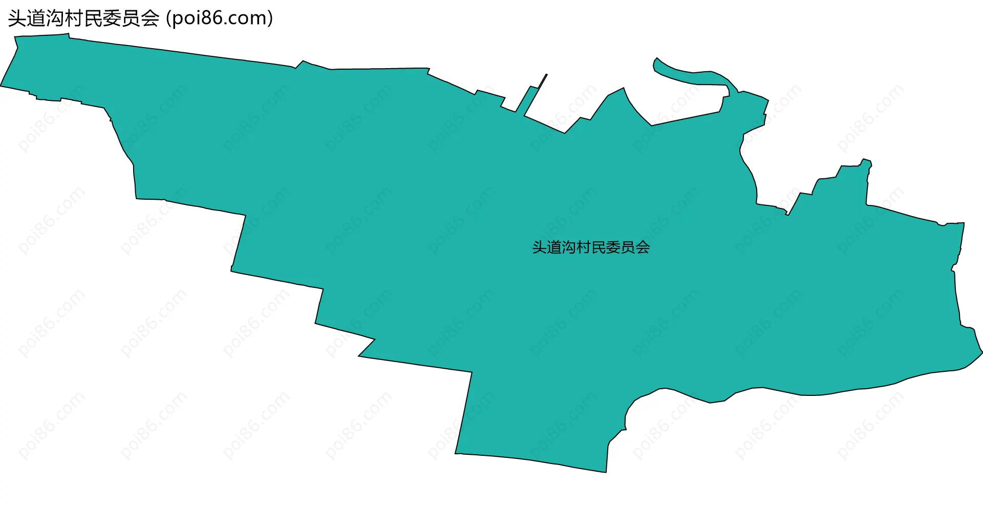 头道沟村民委员会边界地图