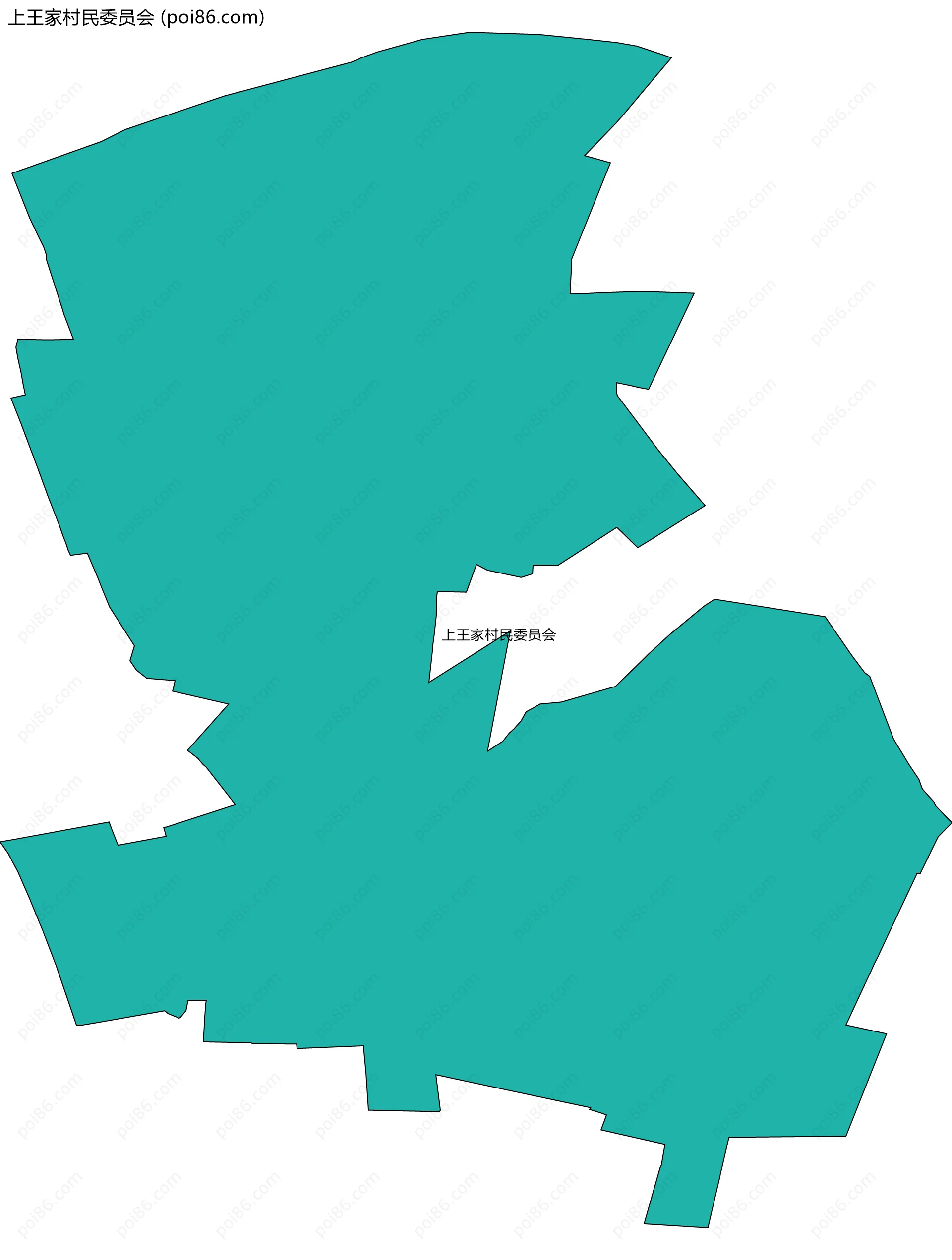 上王家村民委员会边界地图