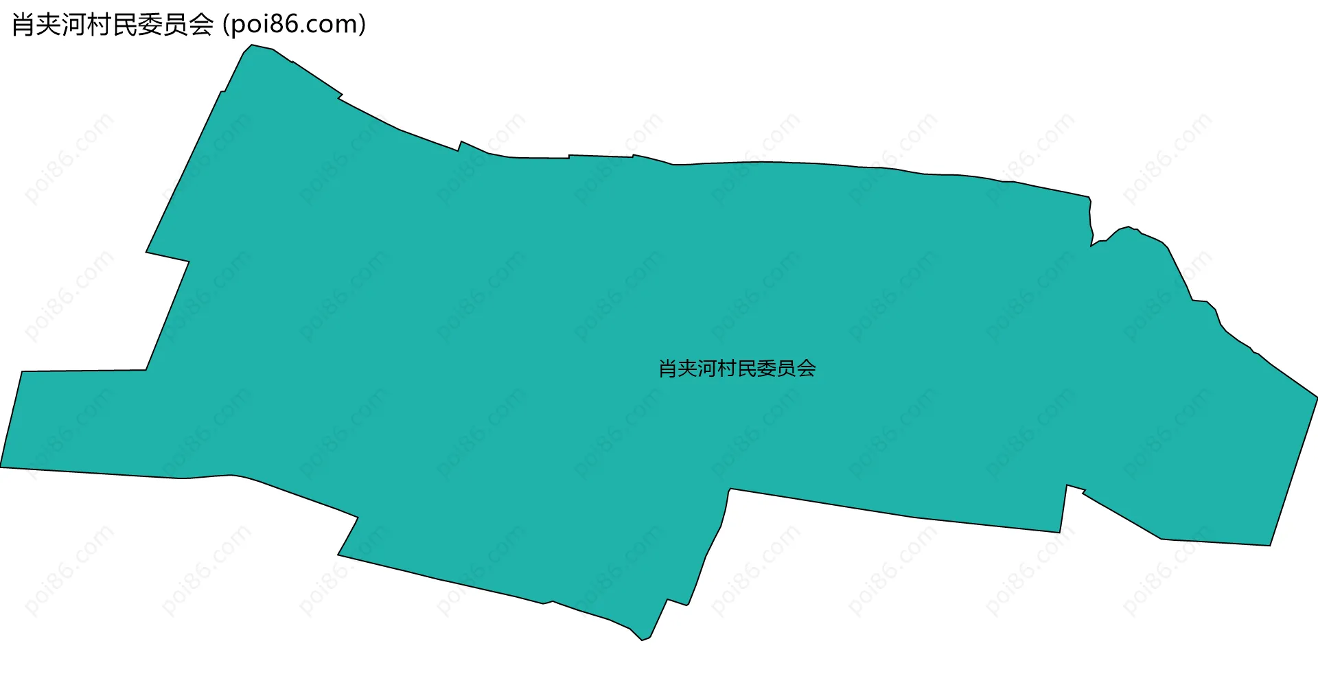 肖夹河村民委员会边界地图