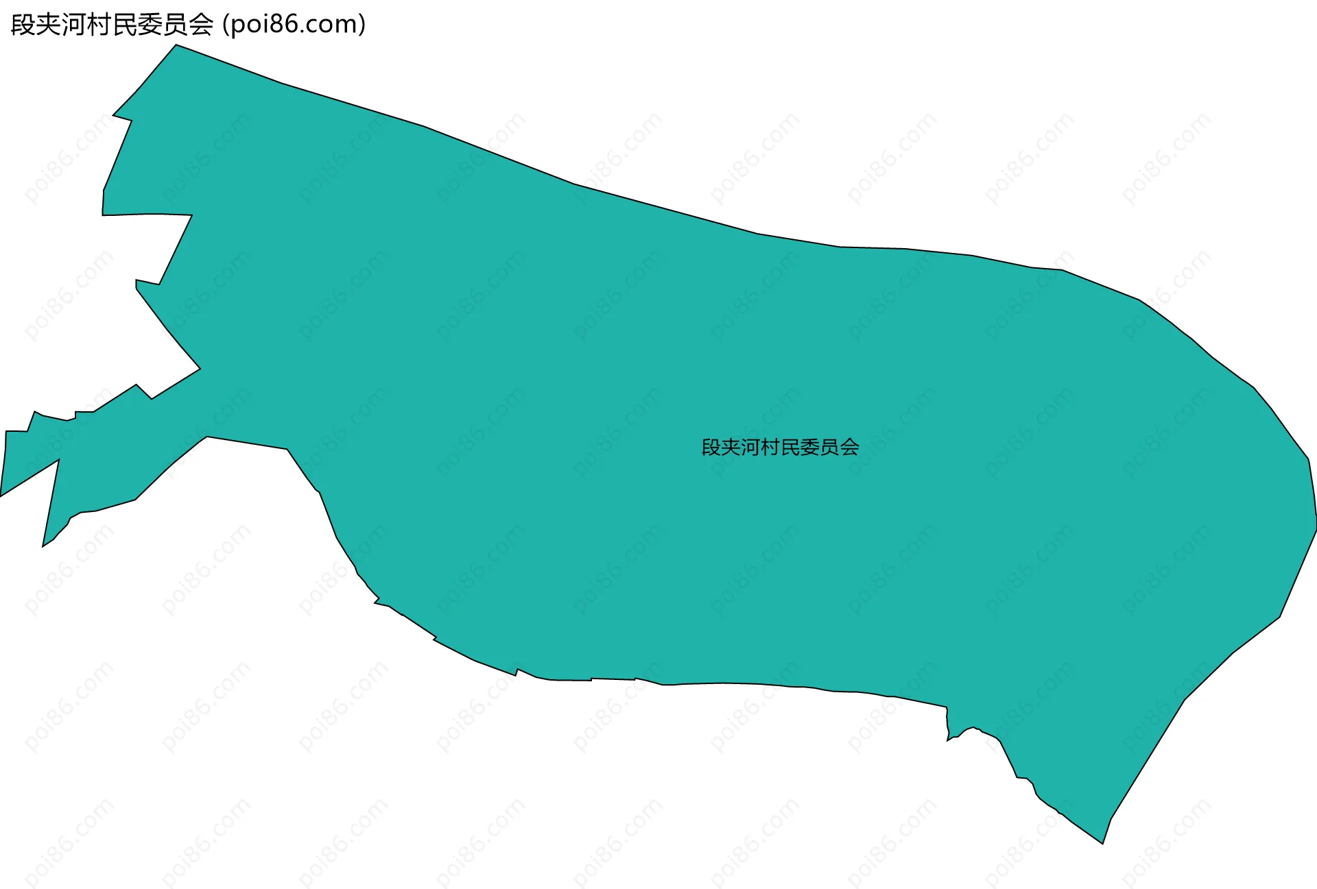段夹河村民委员会边界地图