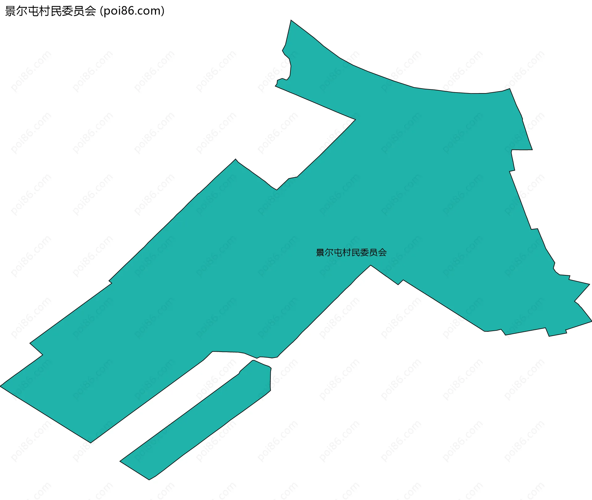 景尔屯村民委员会边界地图