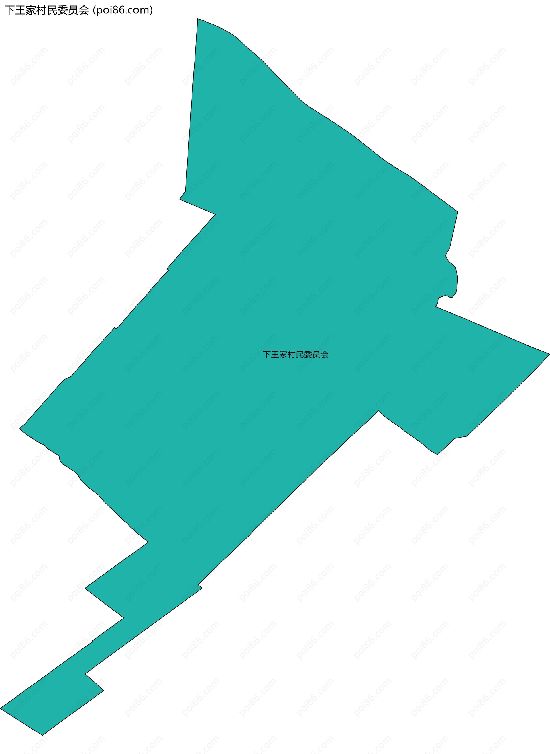 下王家村民委员会边界地图