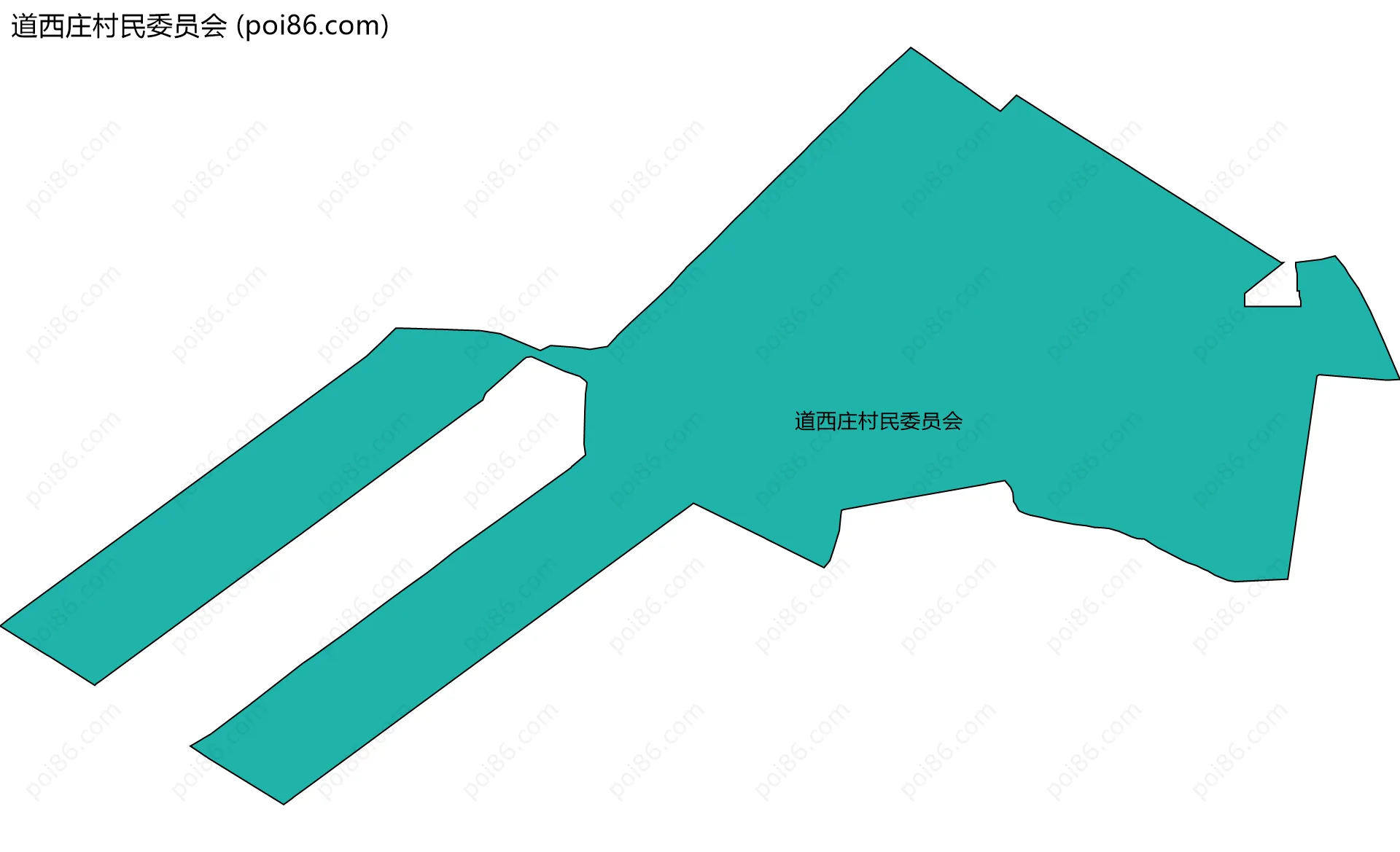 道西庄村民委员会边界地图