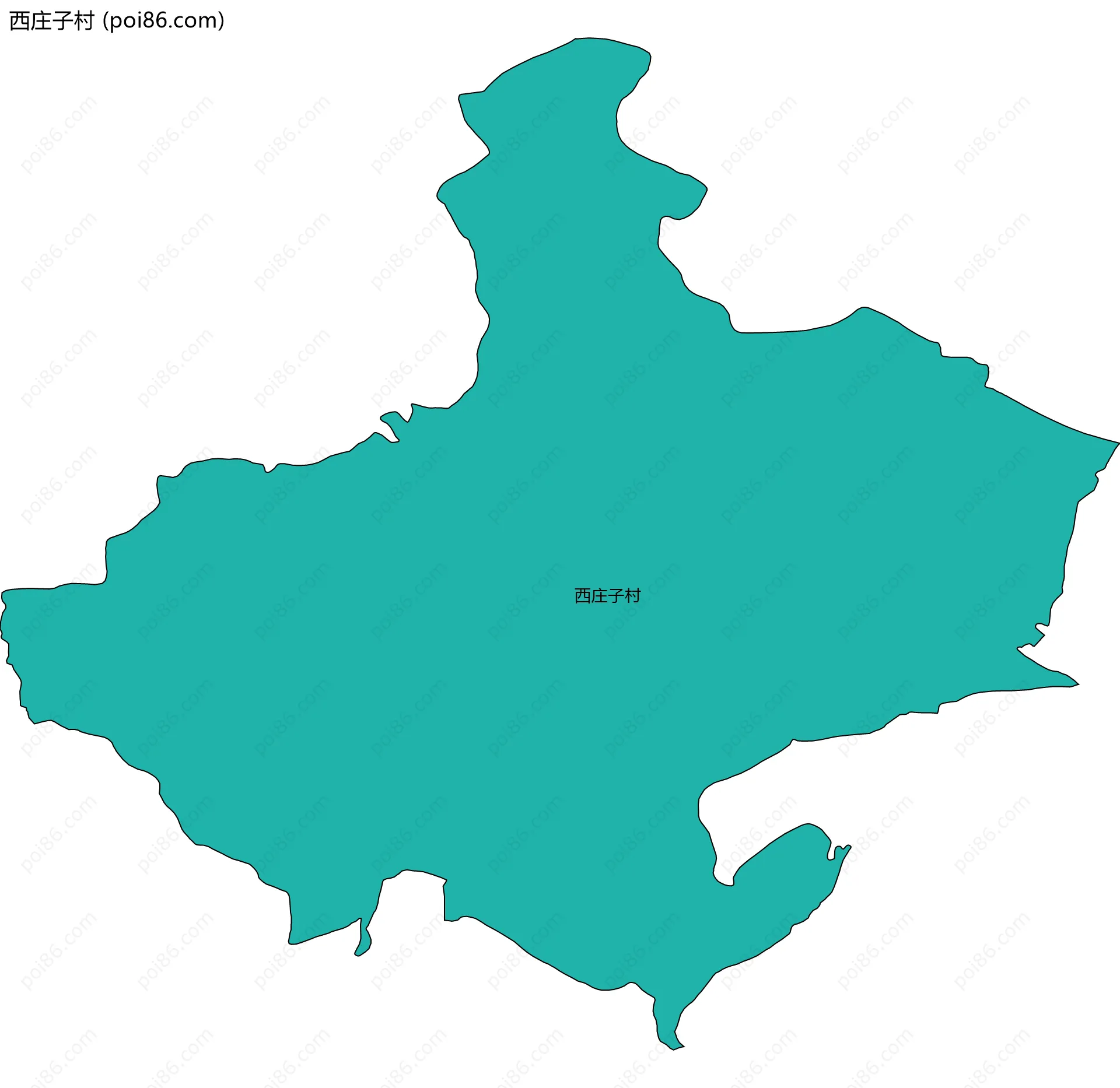 西庄子村边界地图