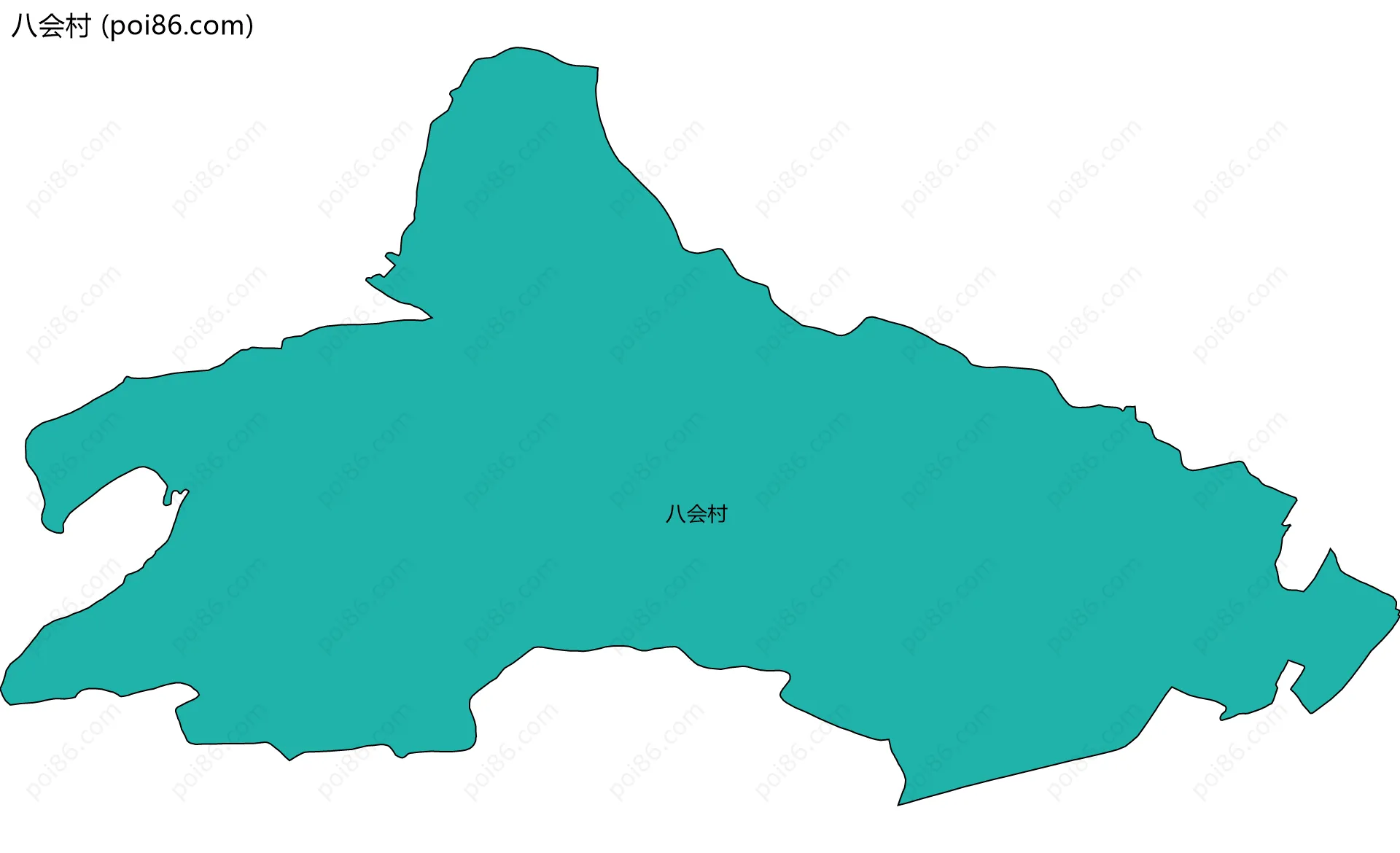 八会村边界地图