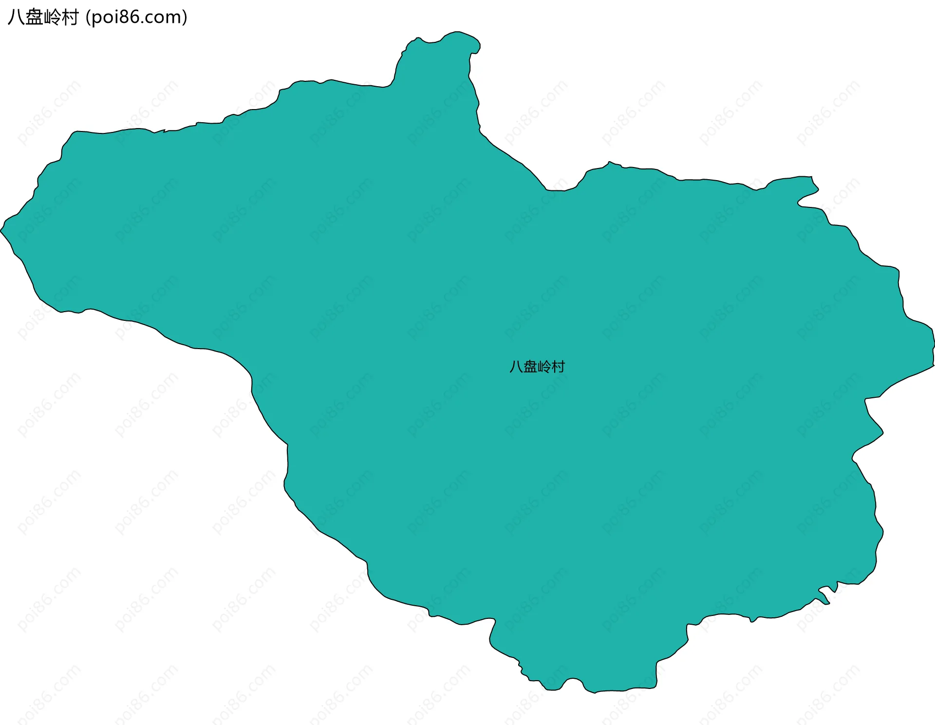 八盘岭村边界地图