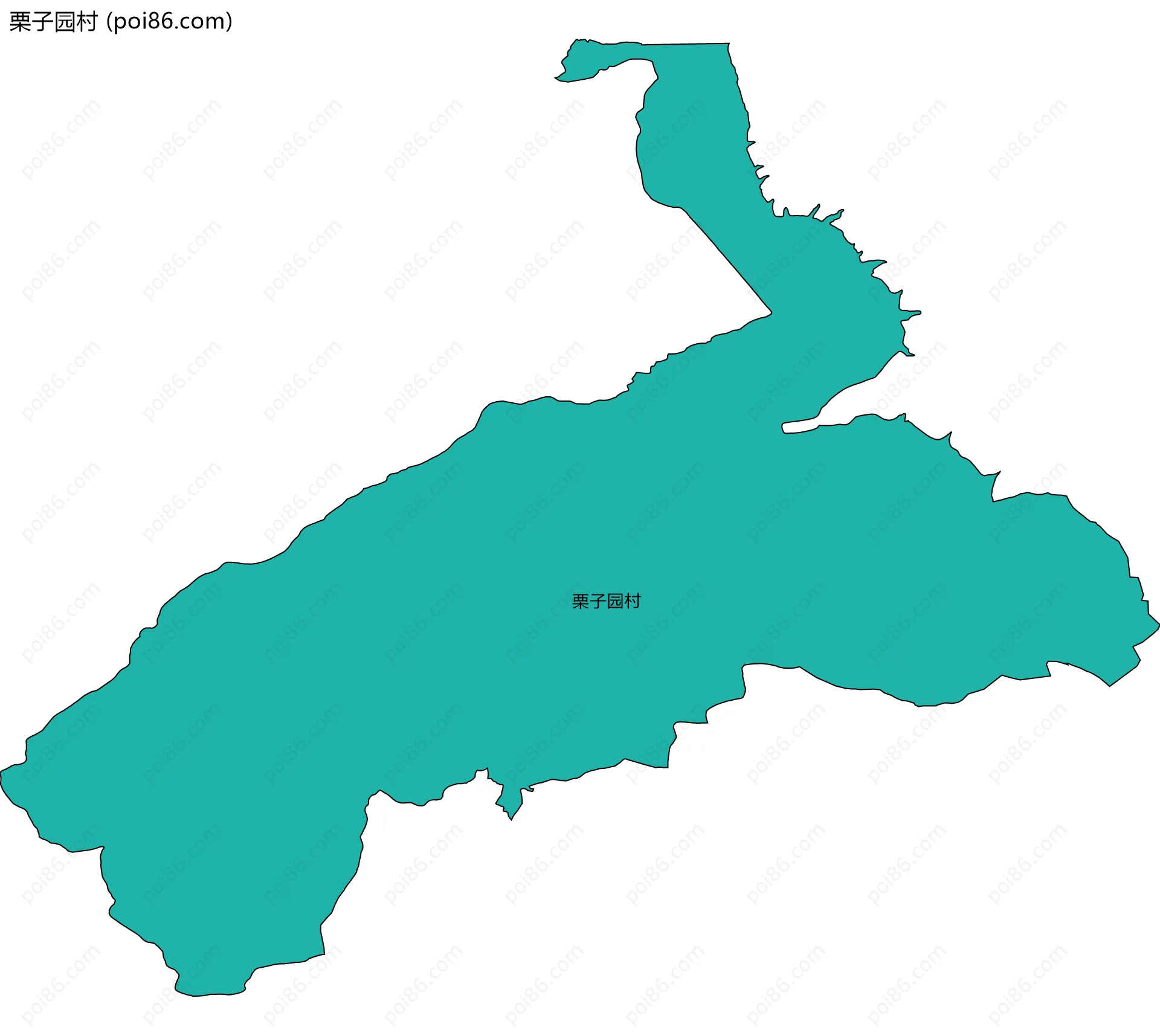 栗子园村边界地图