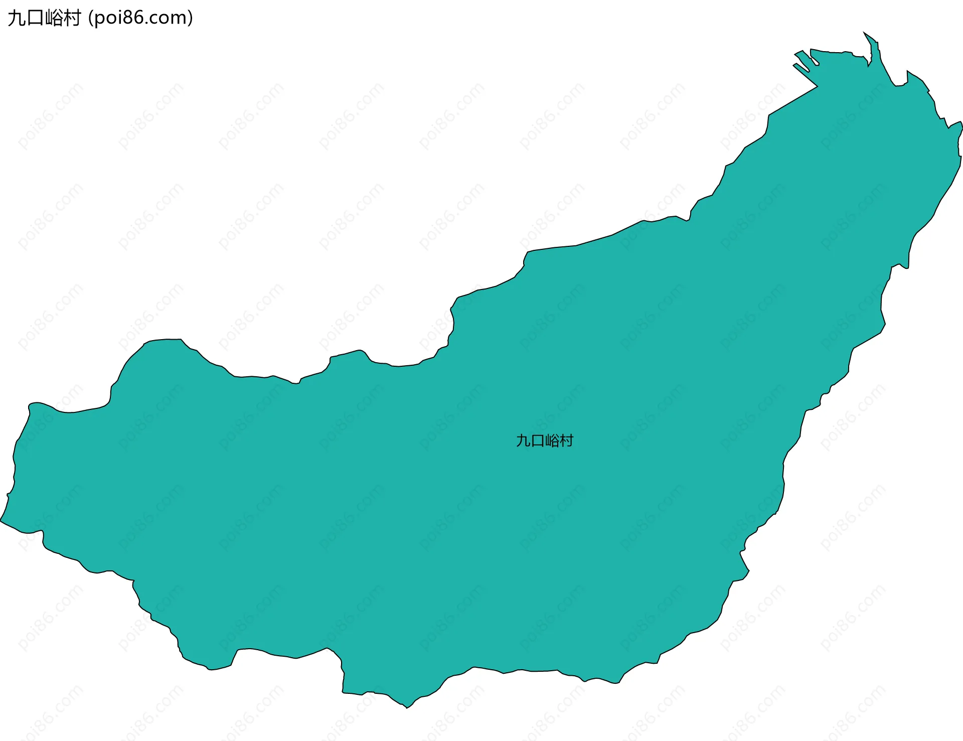 九口峪村边界地图