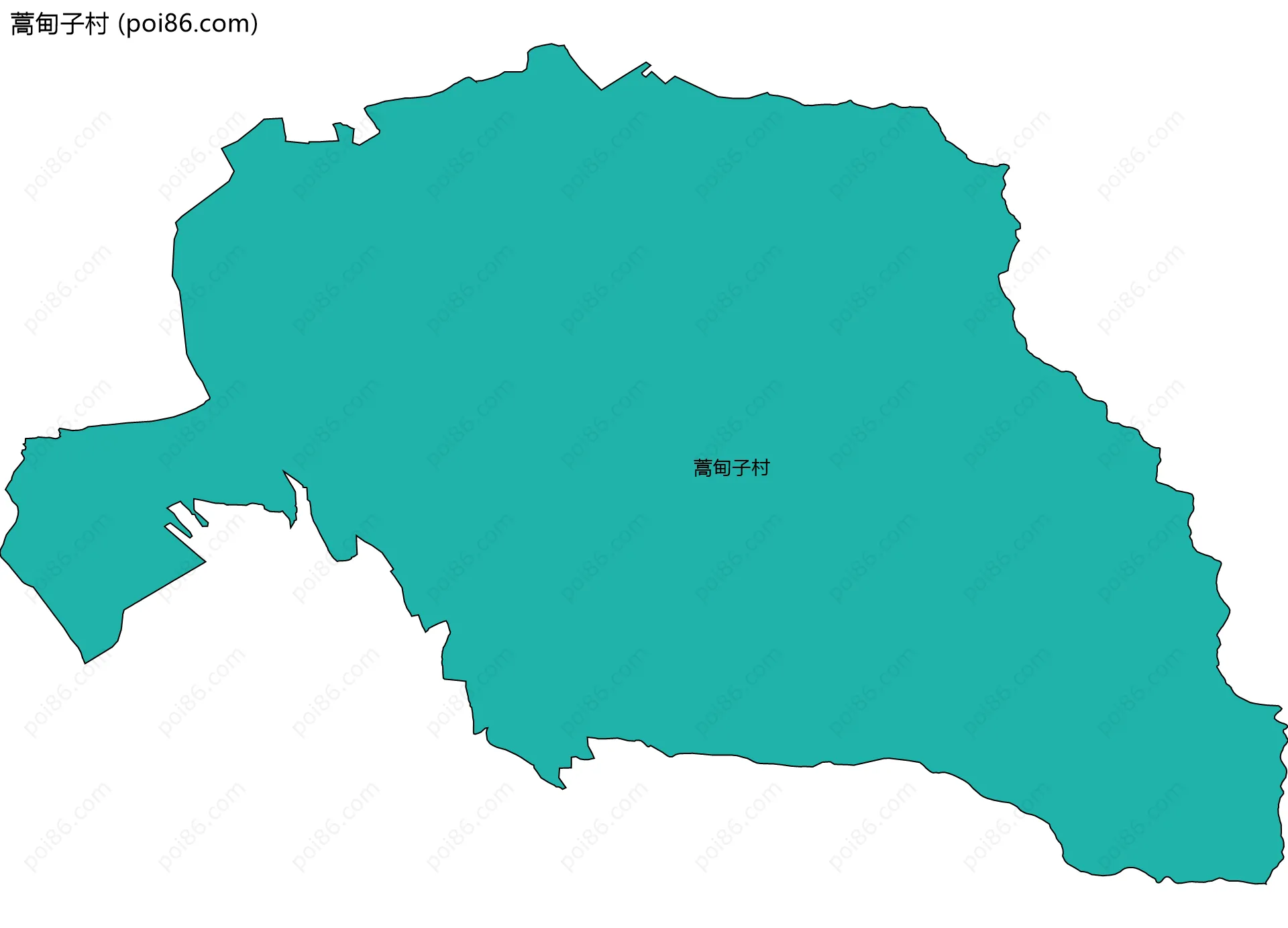 蒿甸子村边界地图