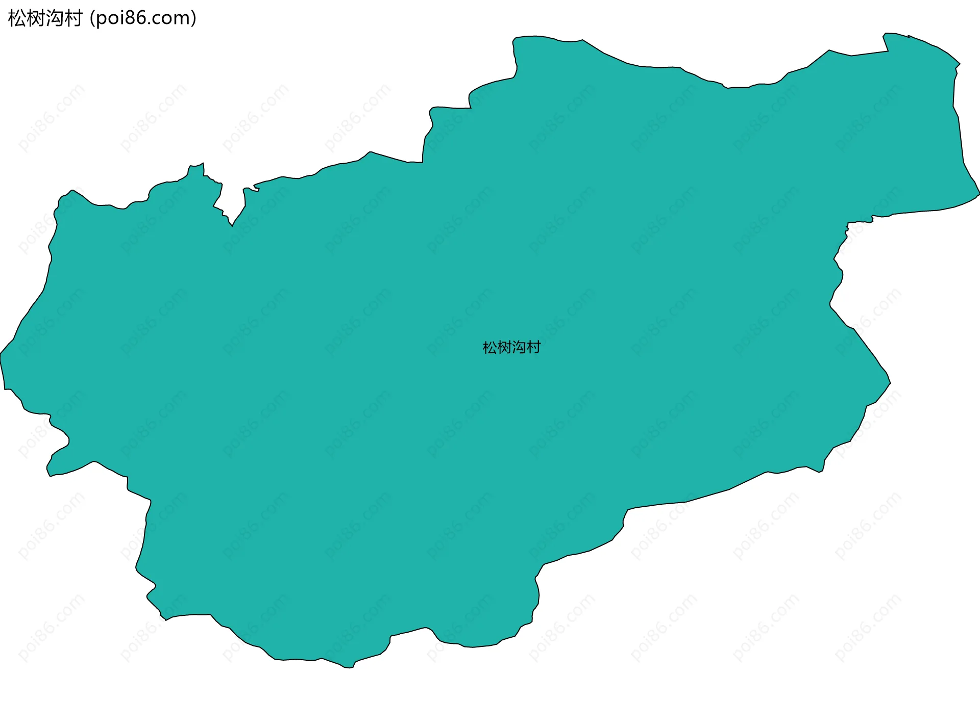 松树沟村边界地图