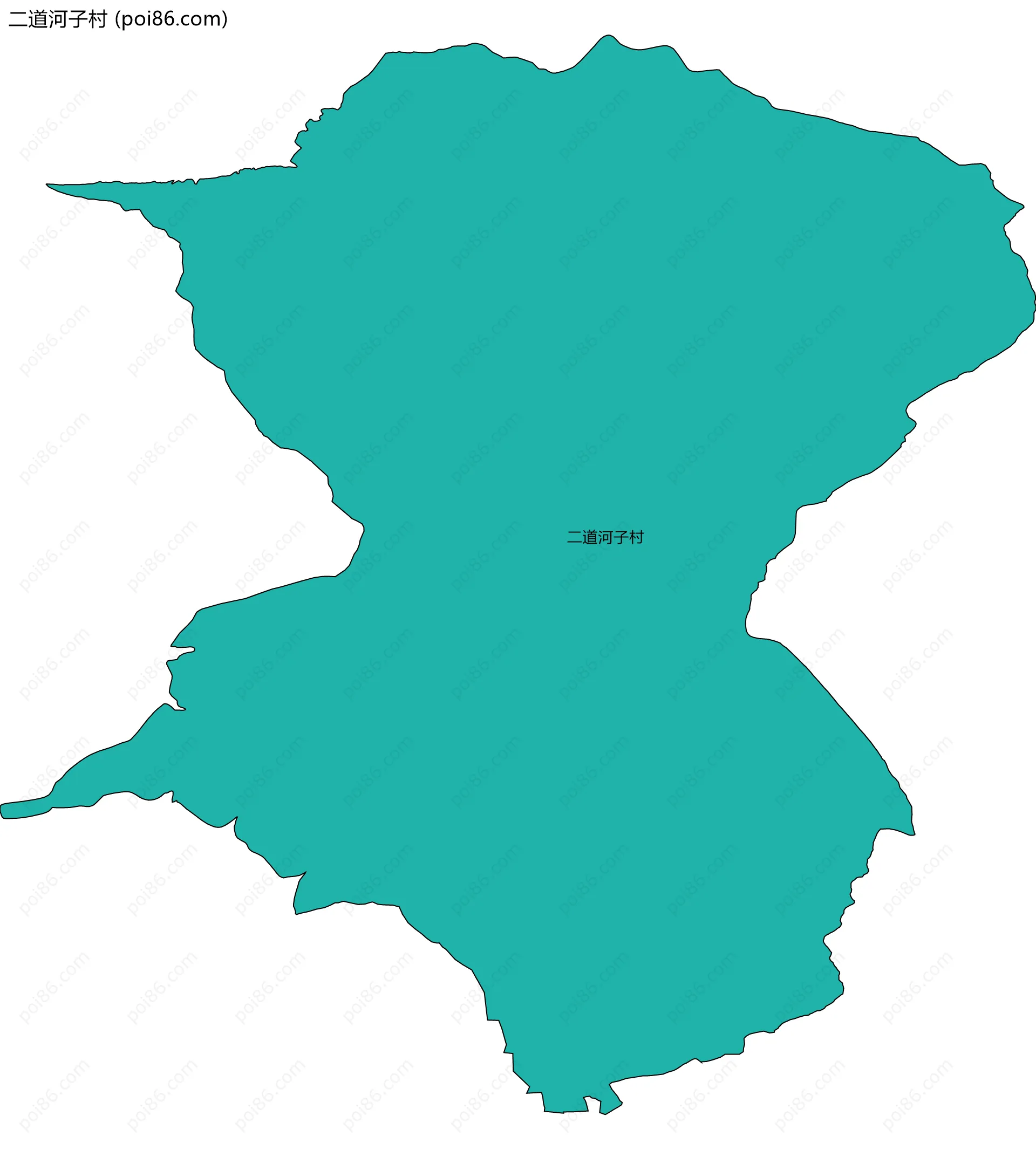 二道河子村边界地图