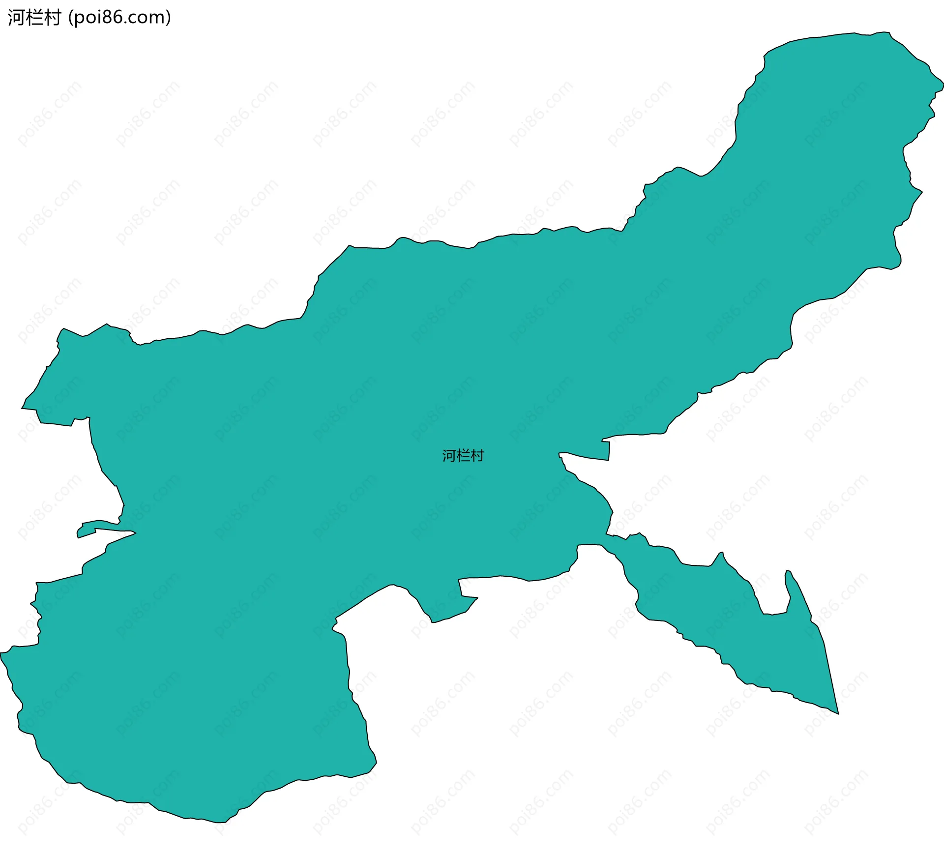 河栏村边界地图