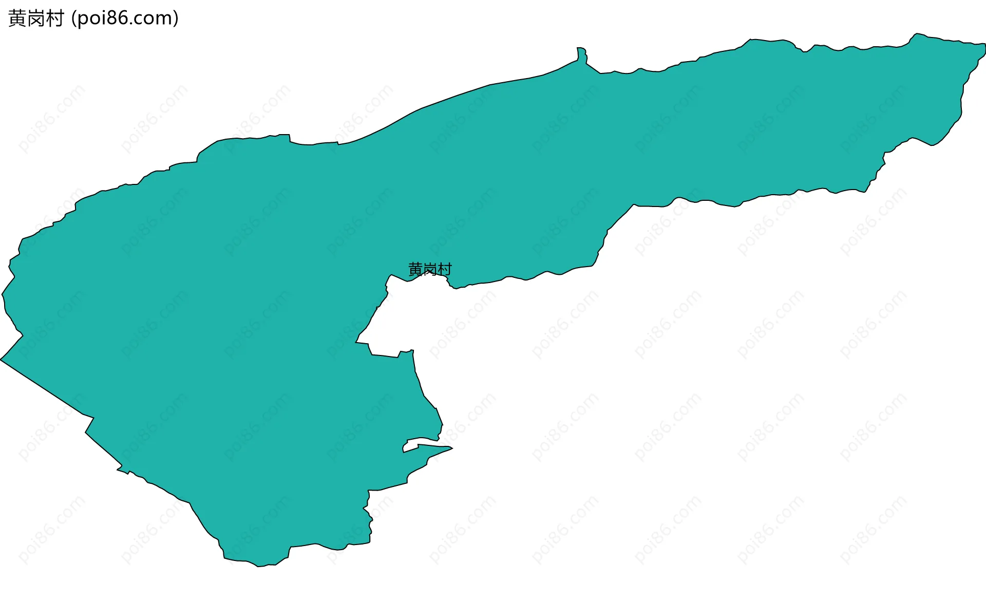 黄岗村边界地图