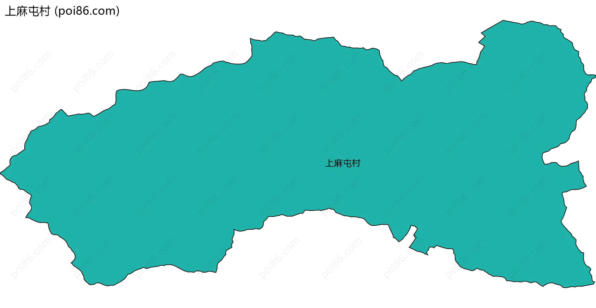 上麻屯村边界地图