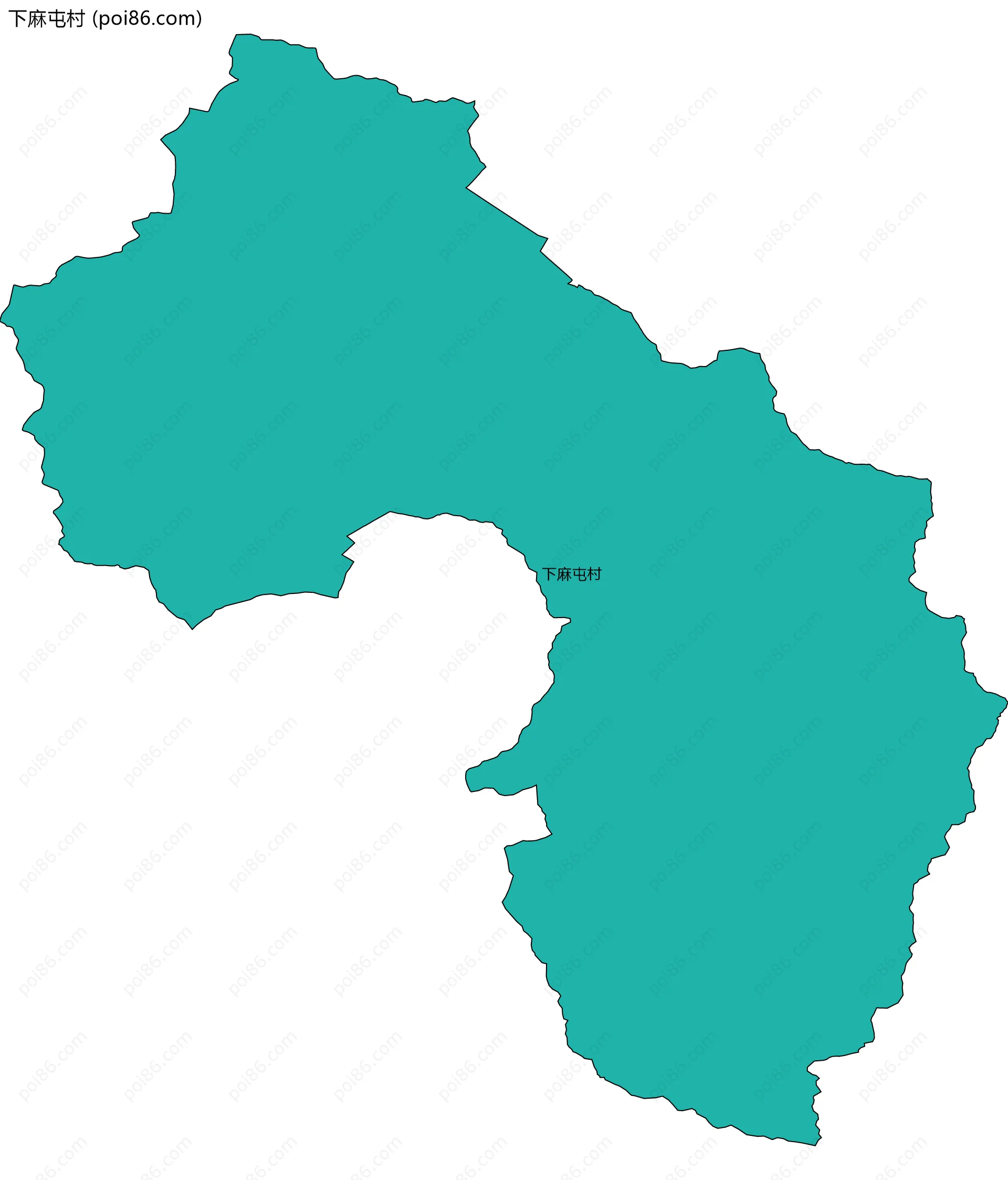 下麻屯村边界地图