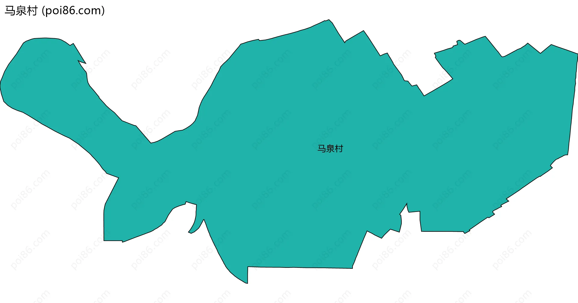 马泉村边界地图