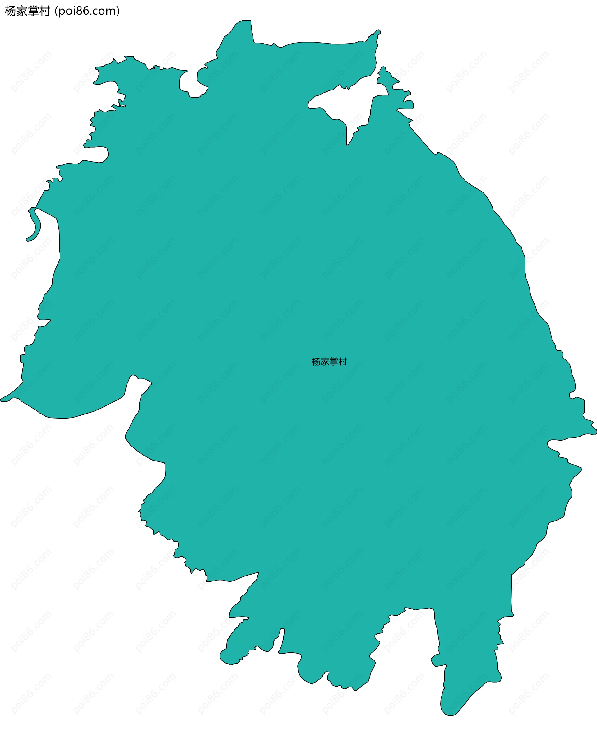 杨家掌村边界地图