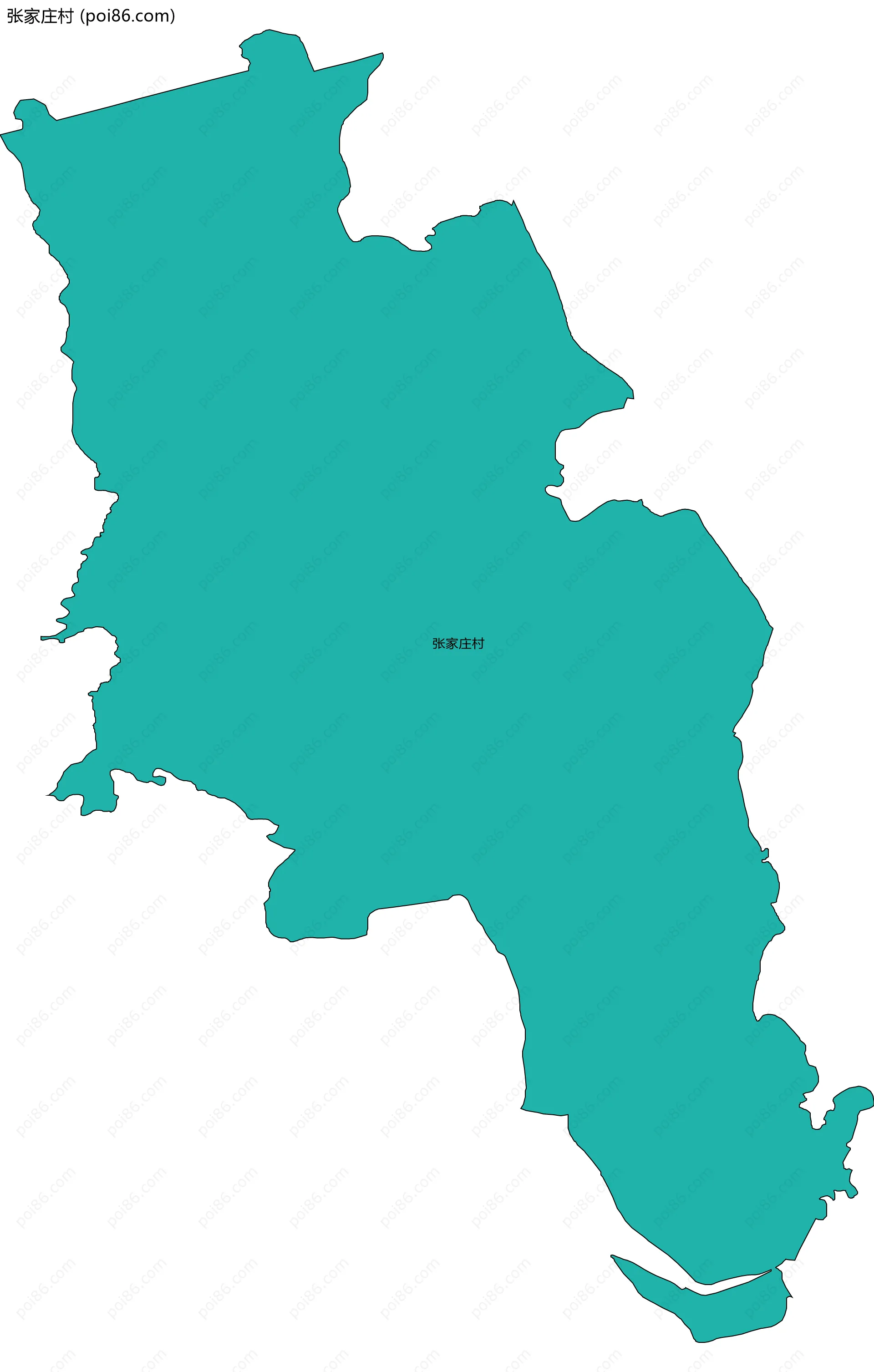 张家庄村边界地图