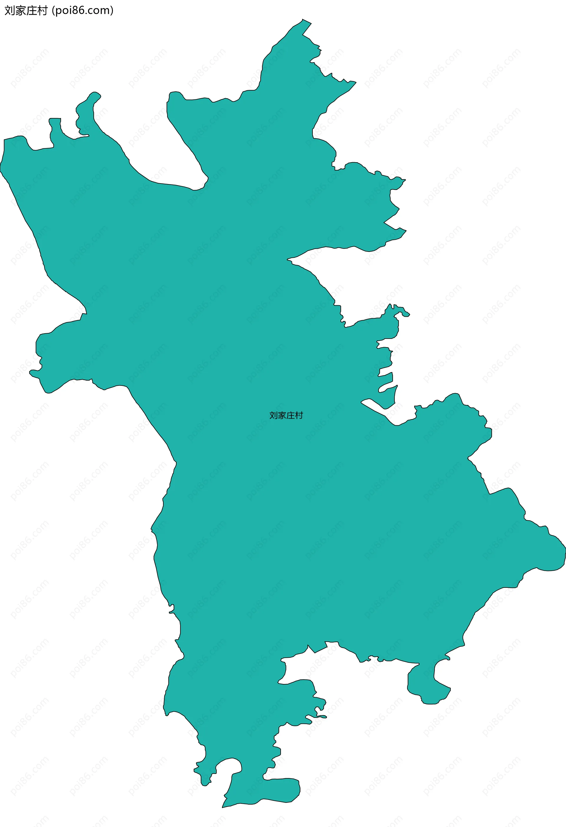 刘家庄村边界地图