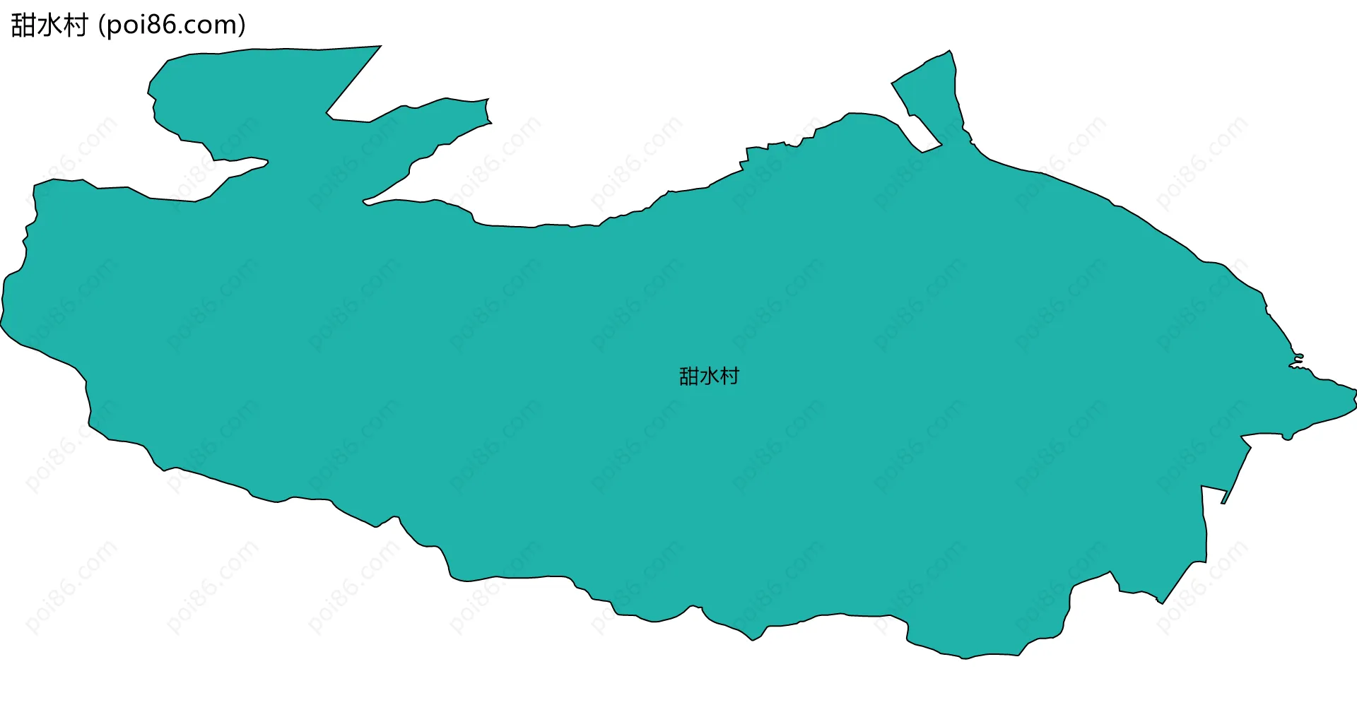 甜水村边界地图