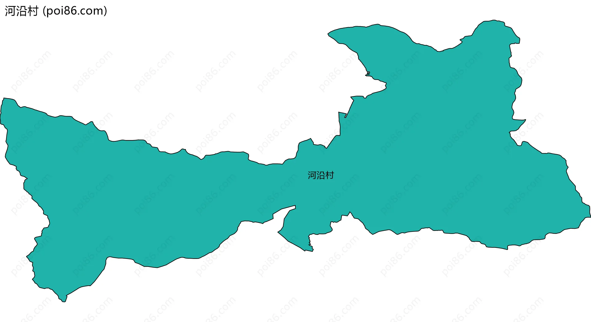 河沿村边界地图