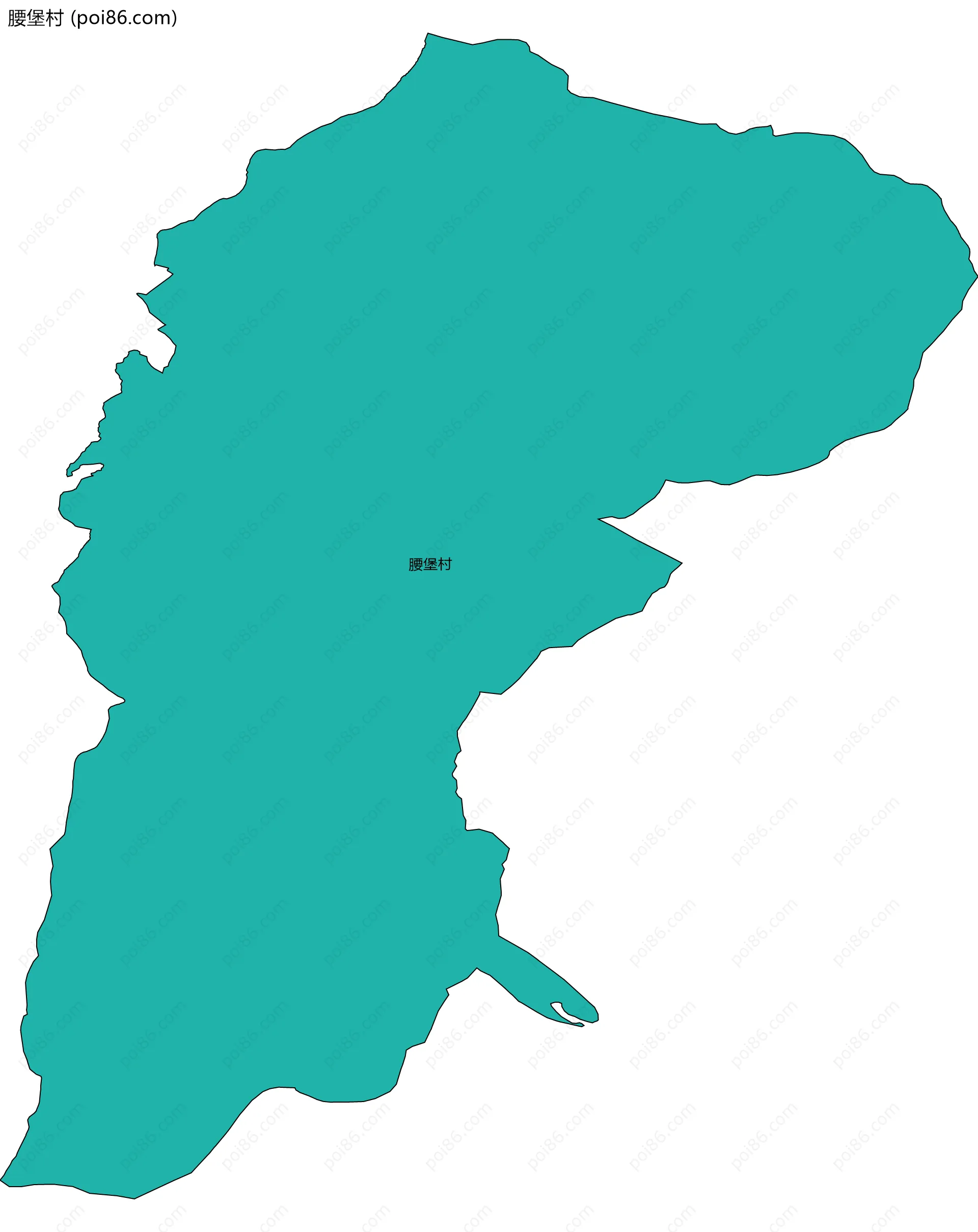 腰堡村边界地图