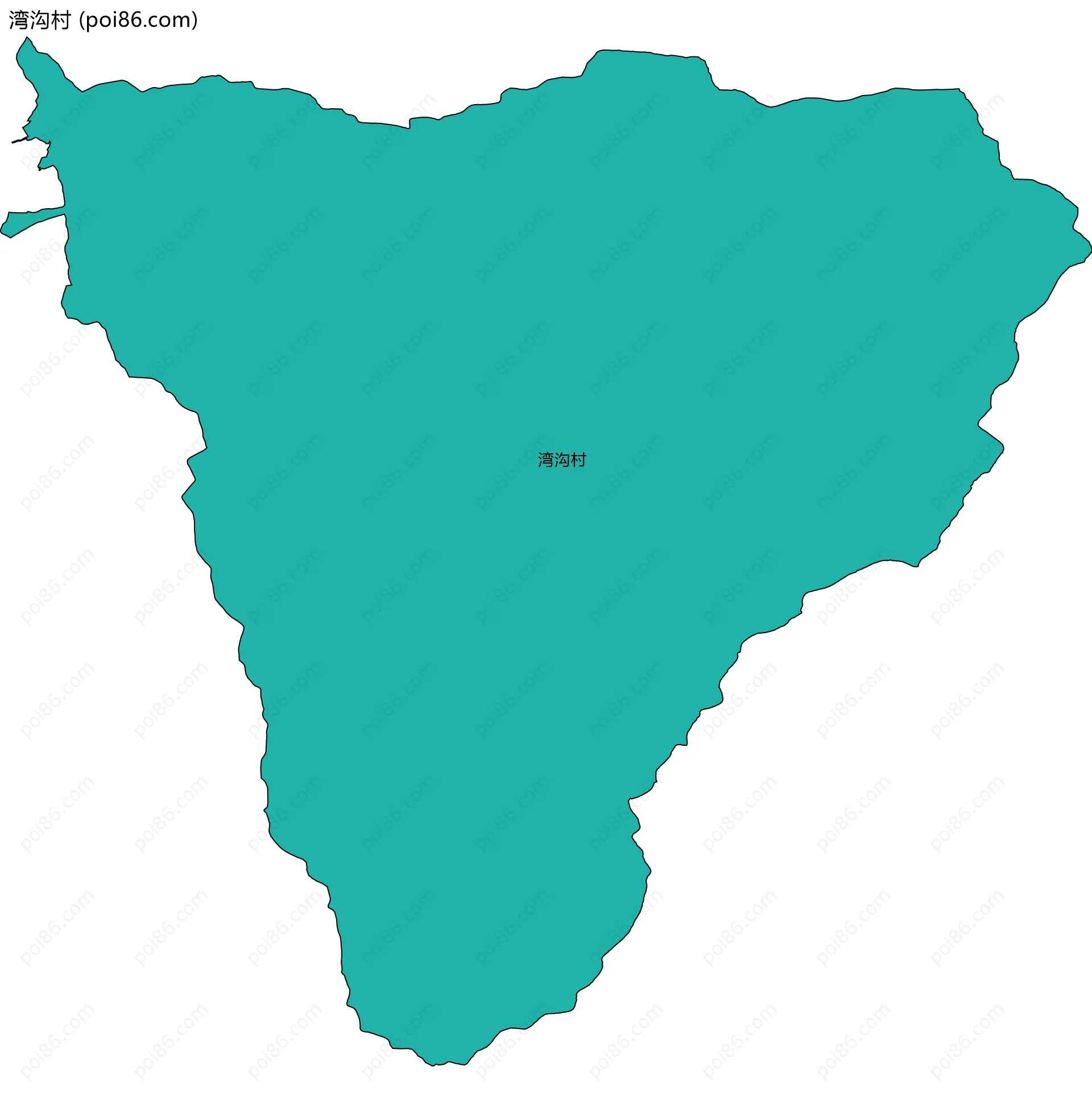 湾沟村边界地图