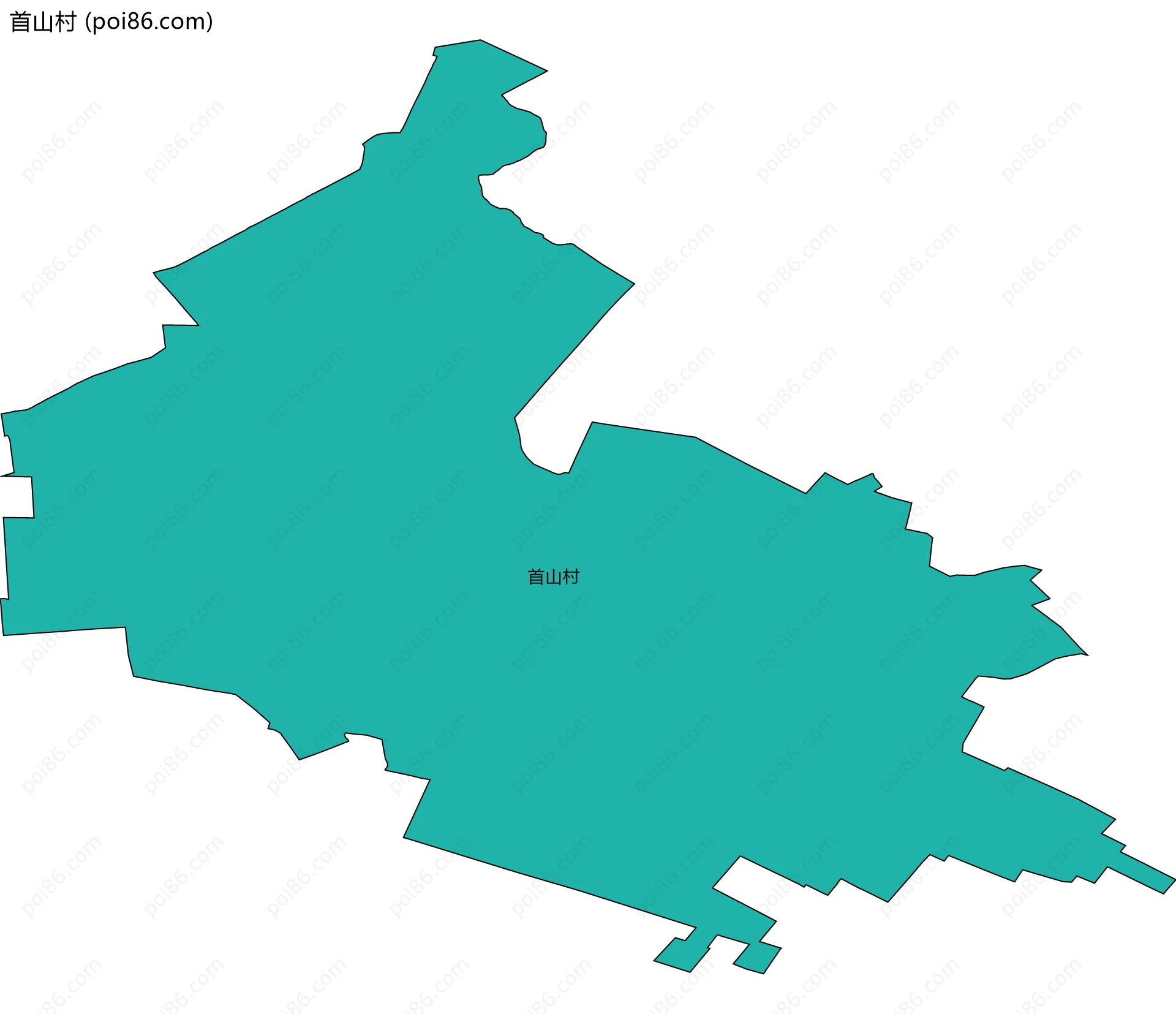 首山村边界地图
