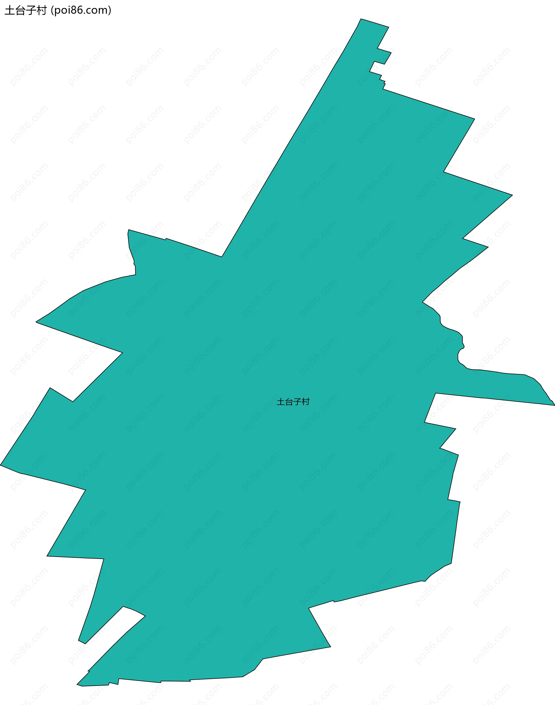 土台子村边界地图