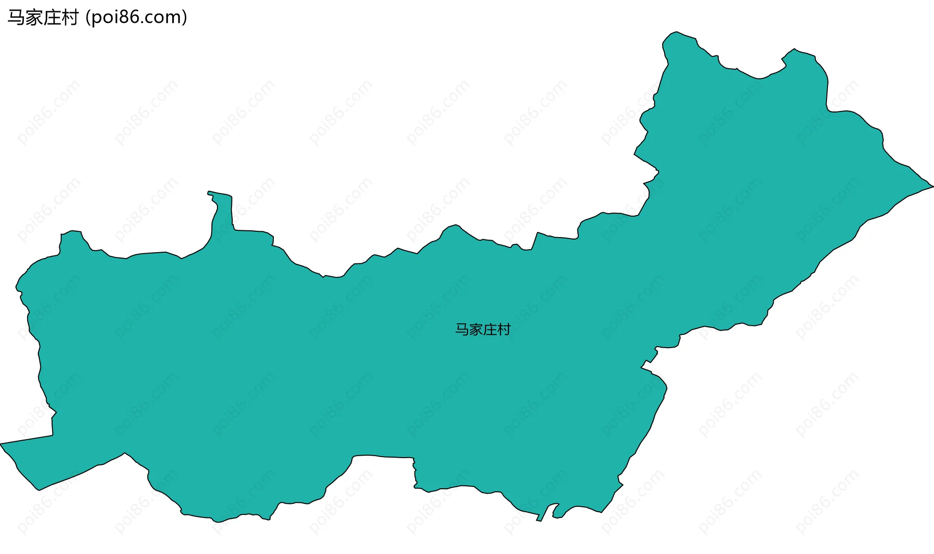 马家庄村边界地图