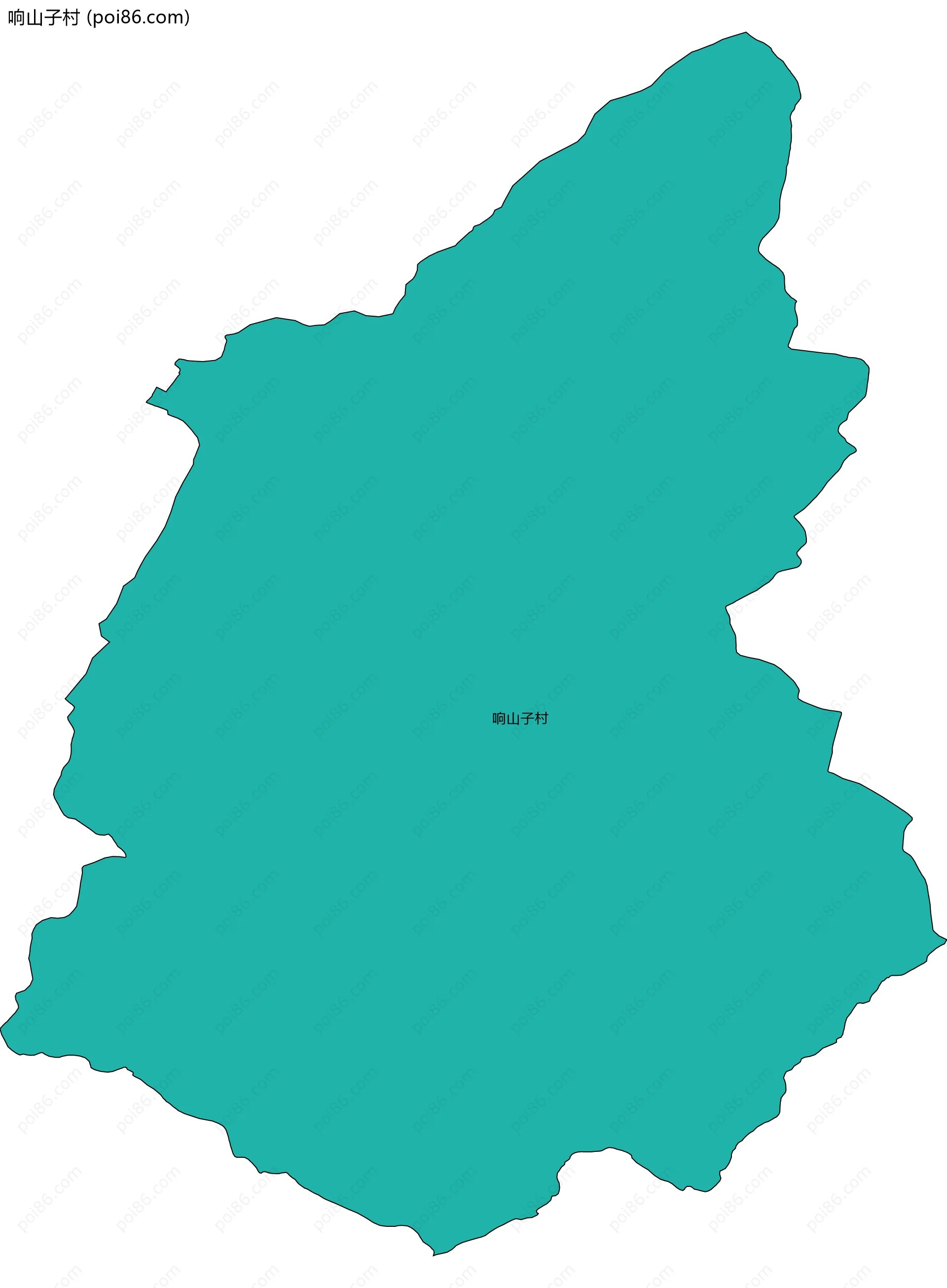 响山子村边界地图