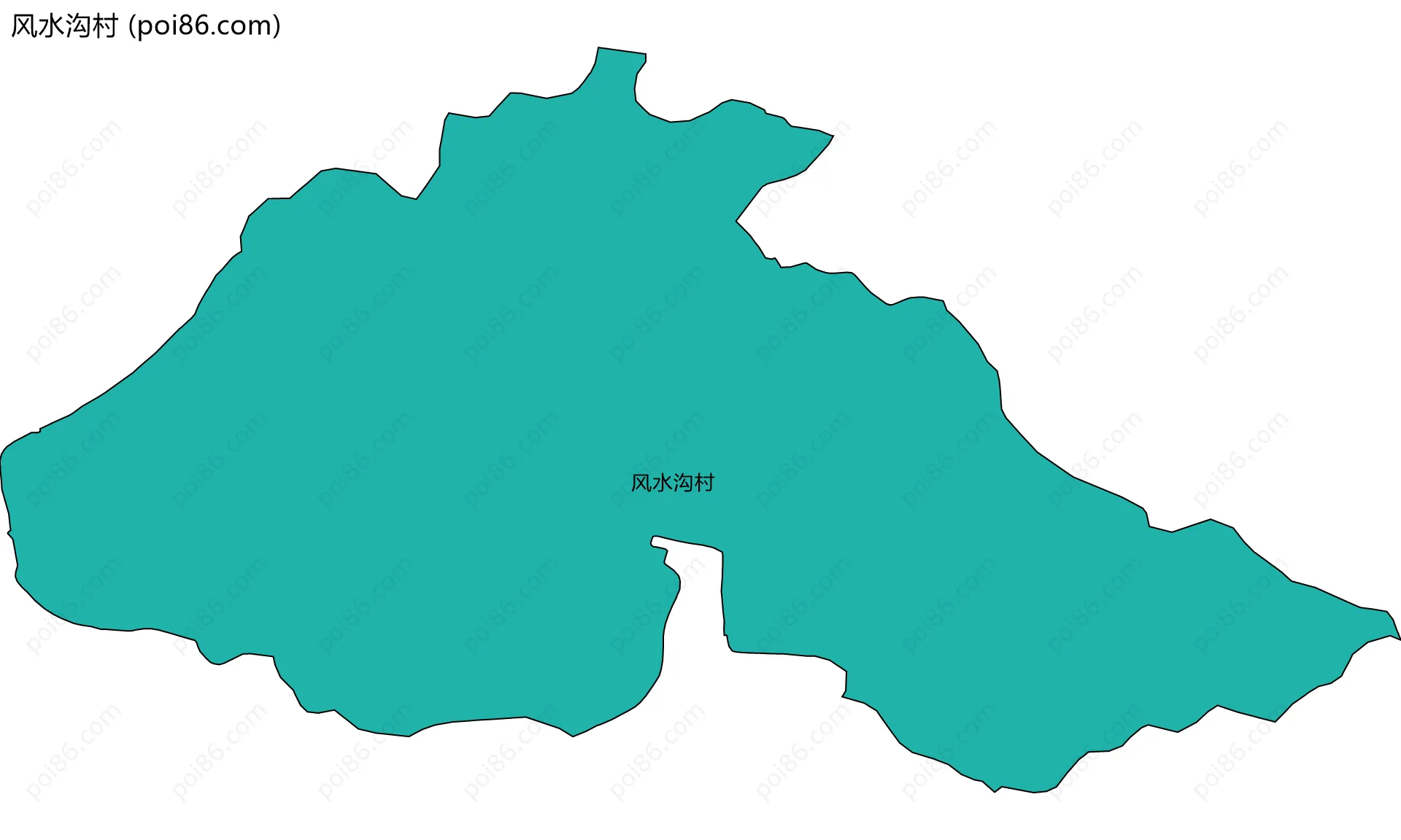 风水沟村边界地图