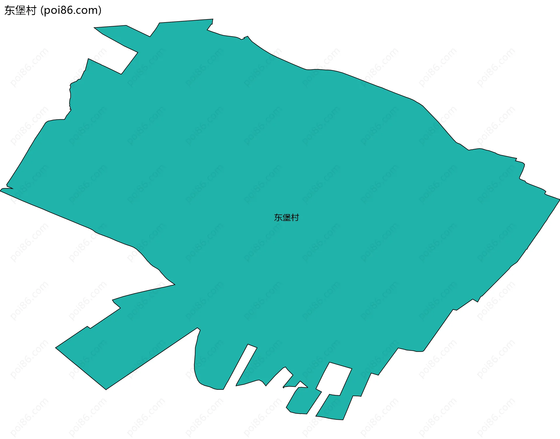 东堡村边界地图