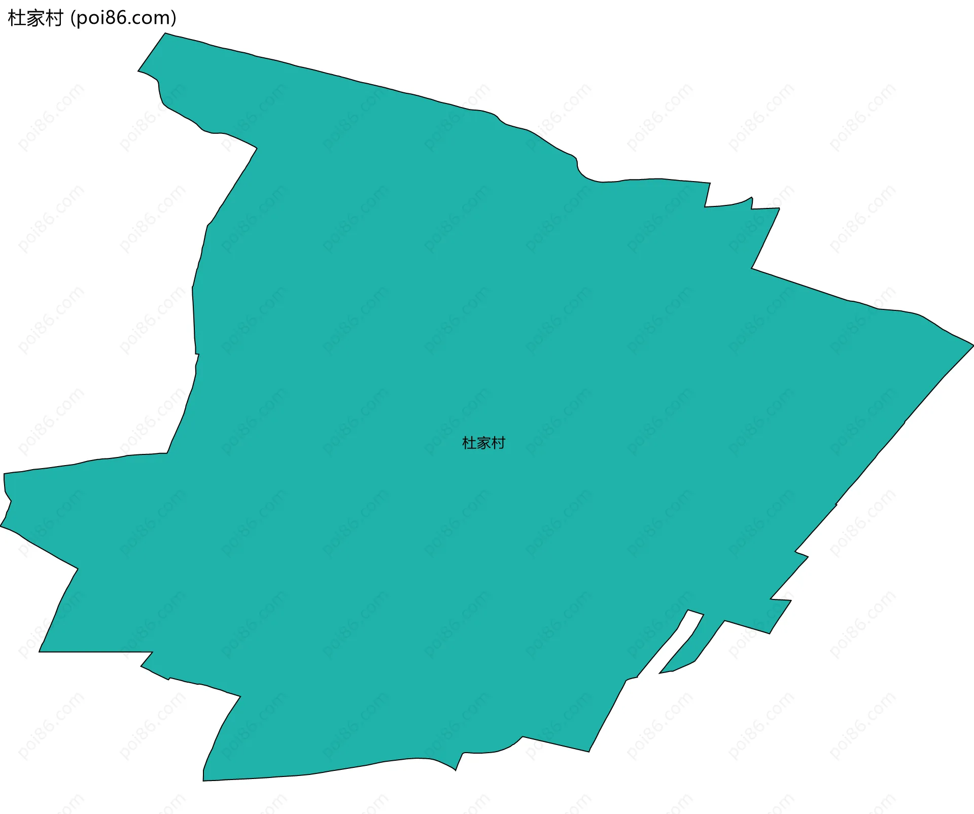 杜家村边界地图