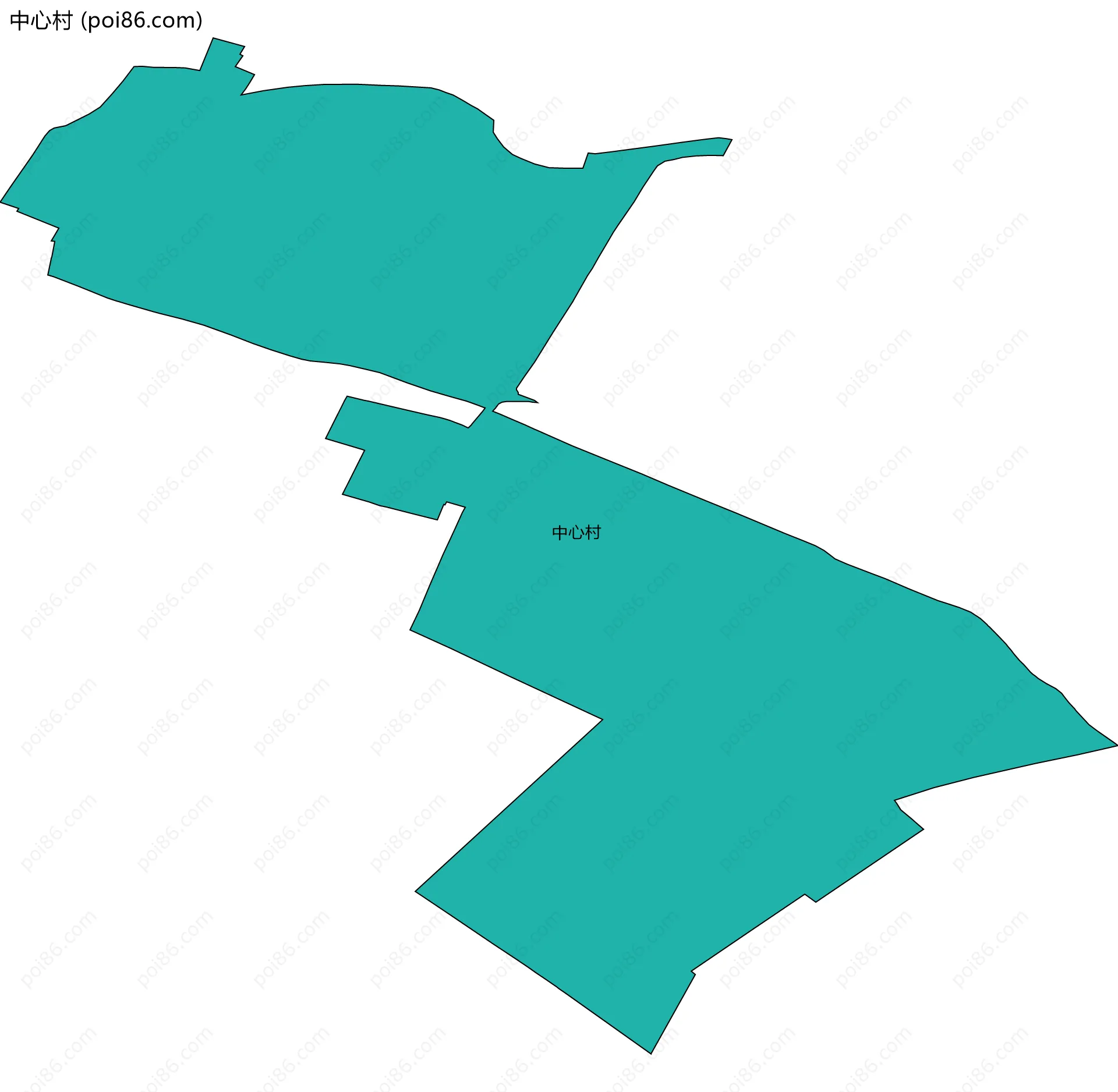中心村边界地图