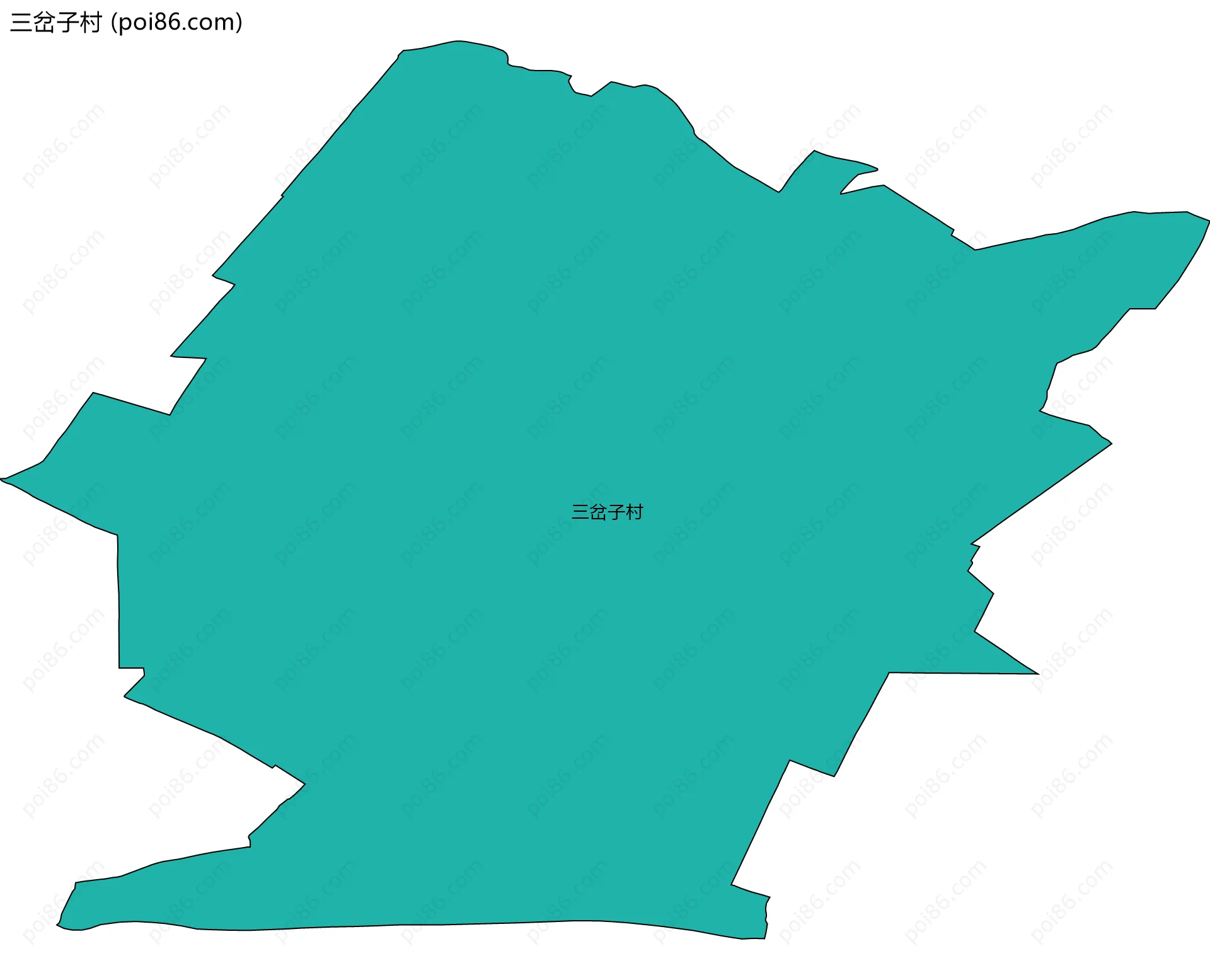 三岔子村边界地图