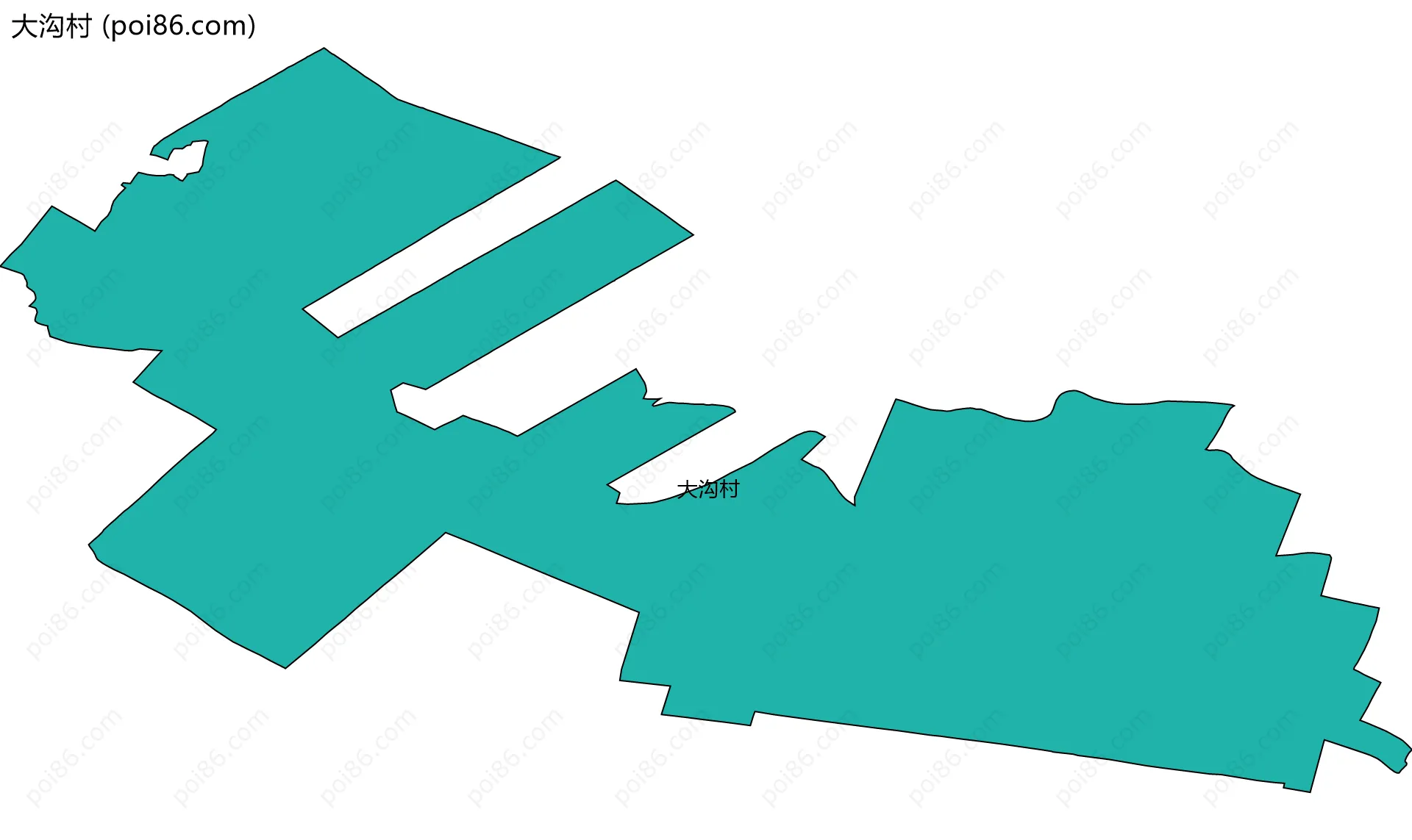 大沟村边界地图