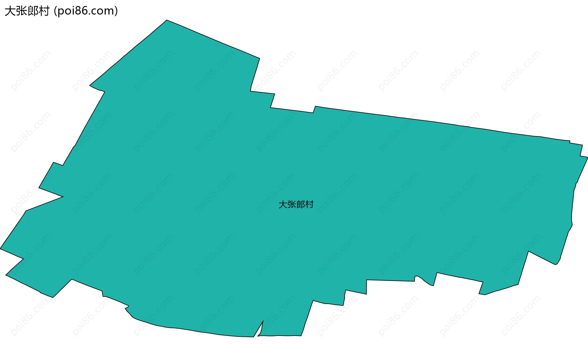 大张郎村边界地图