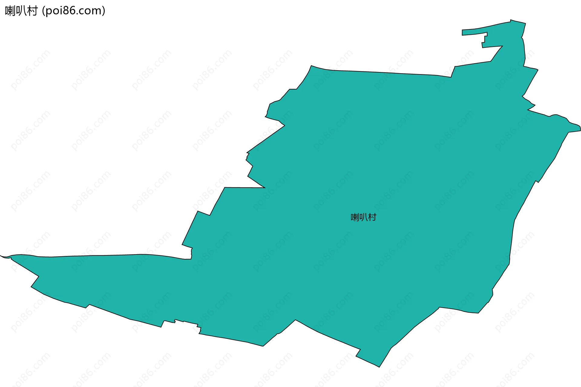 喇叭村边界地图