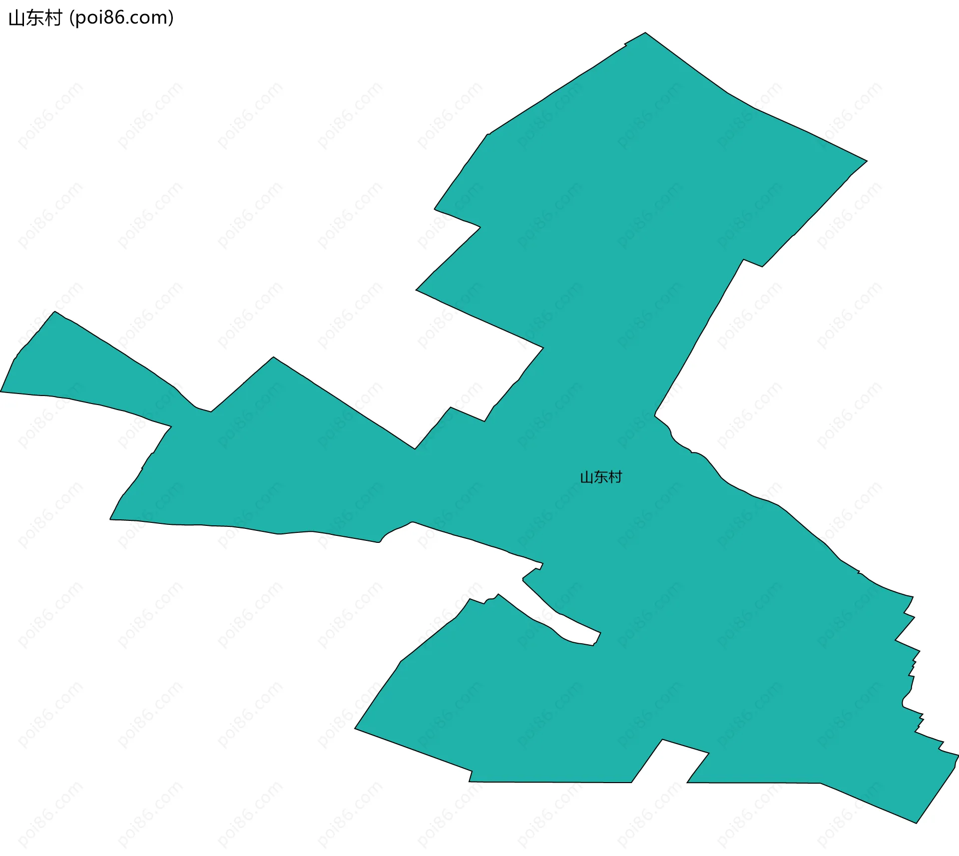 山东村边界地图