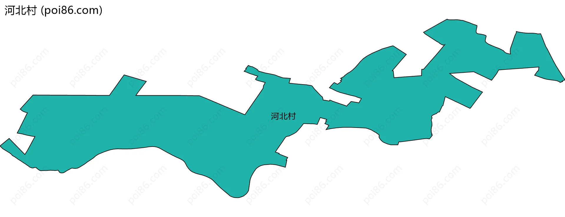 河北村边界地图