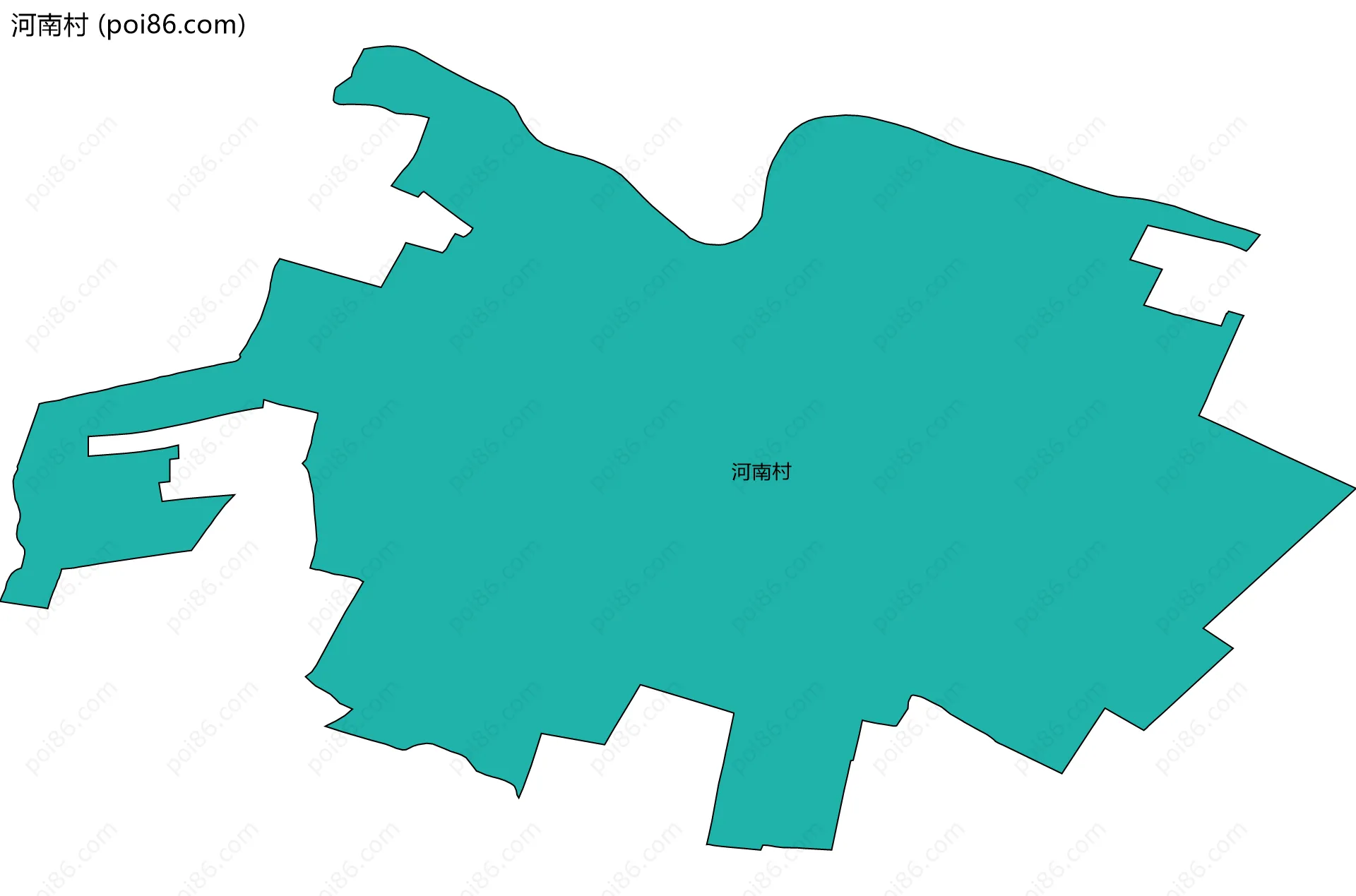 河南村边界地图