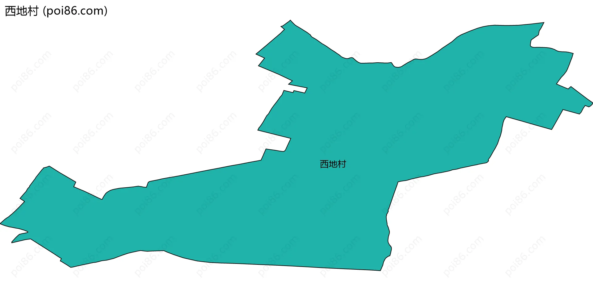 西地村边界地图