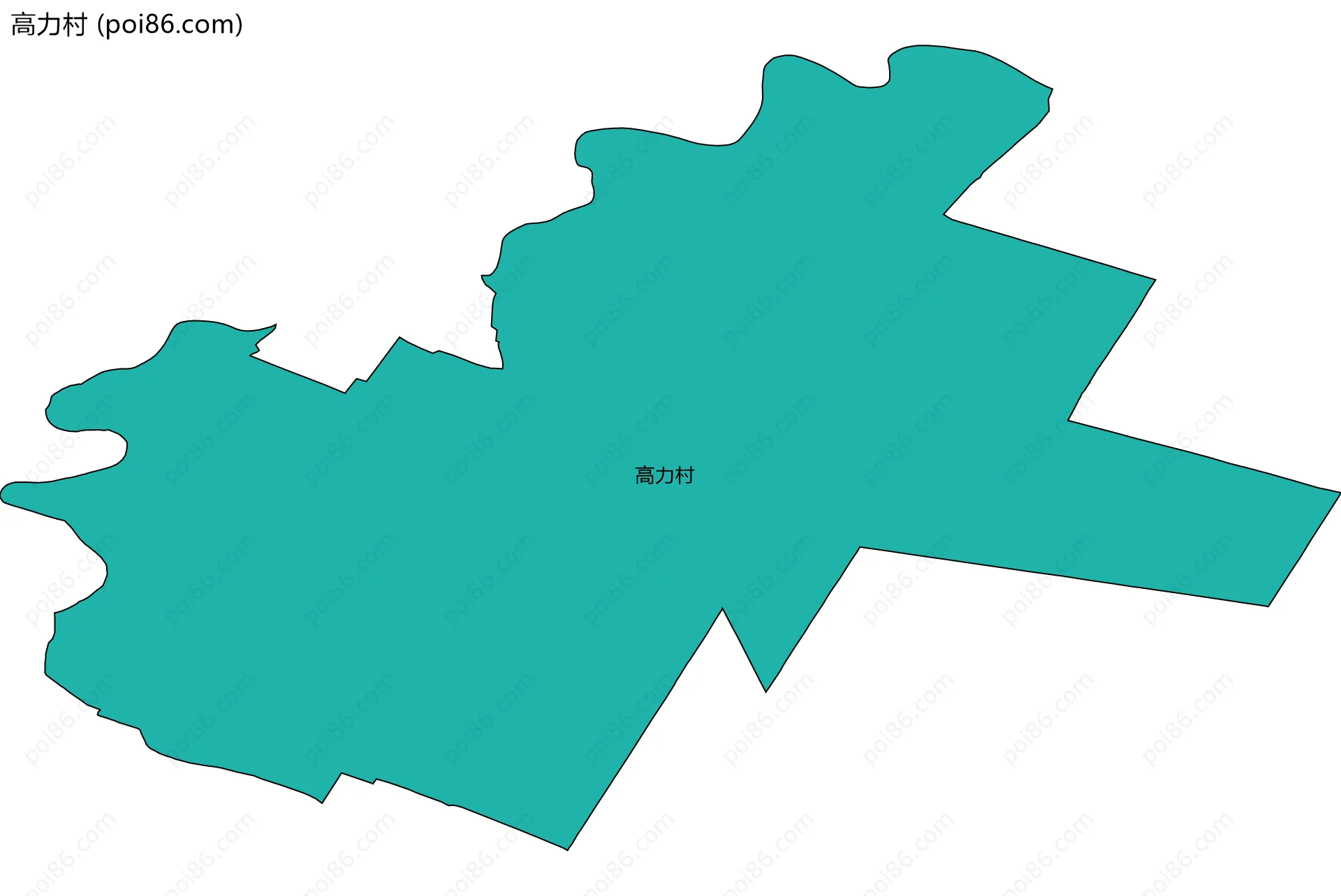 高力村边界地图