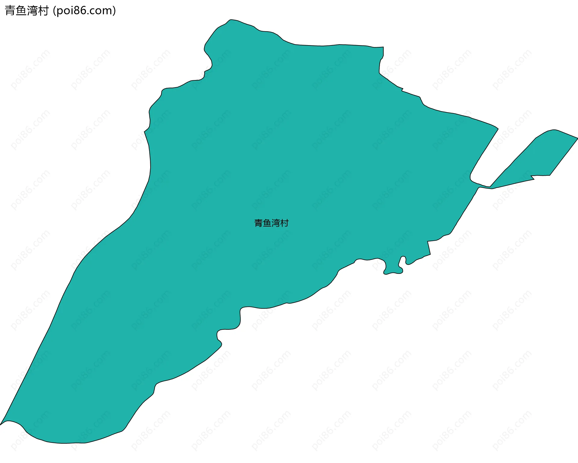 青鱼湾村边界地图