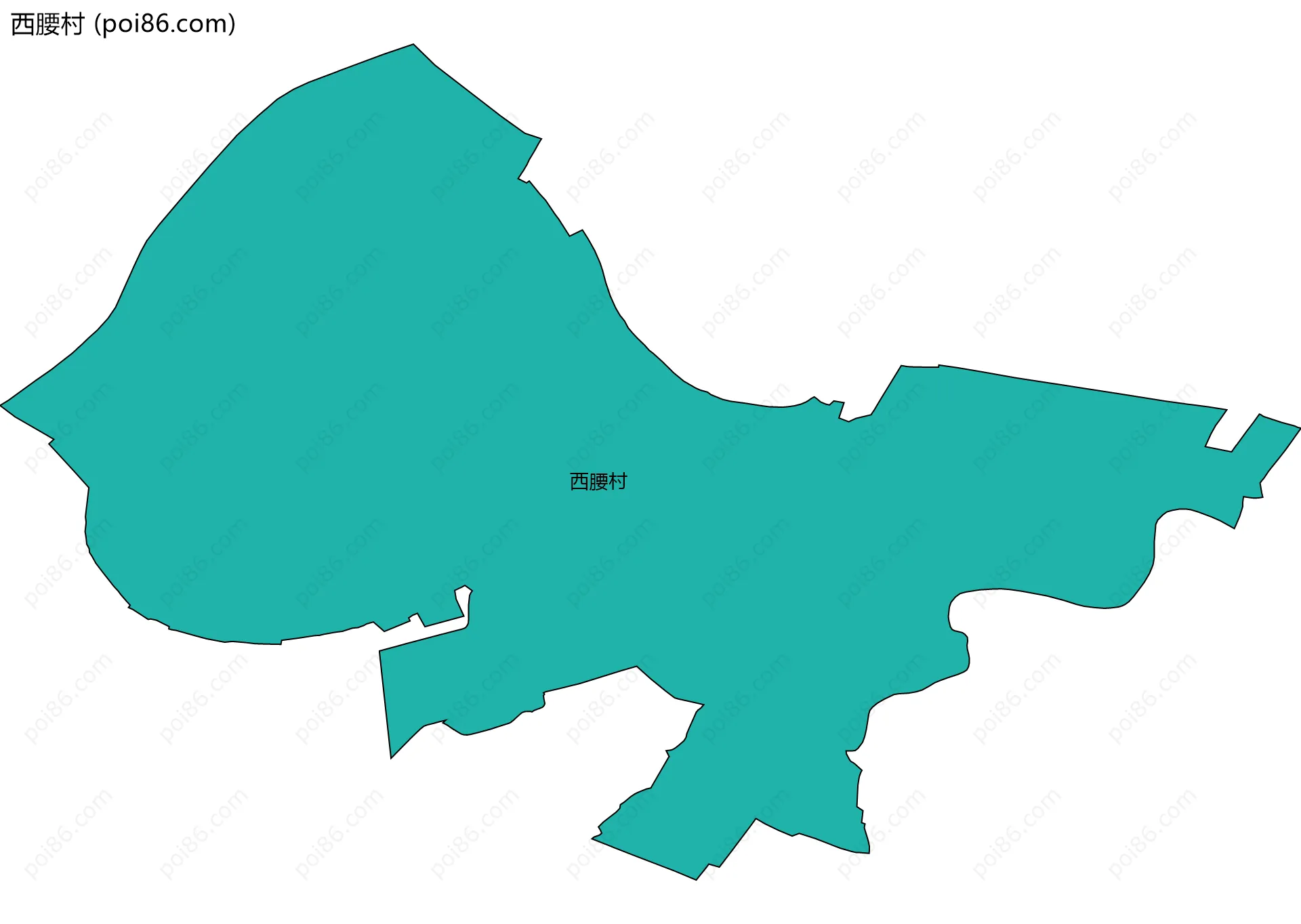 西腰村边界地图